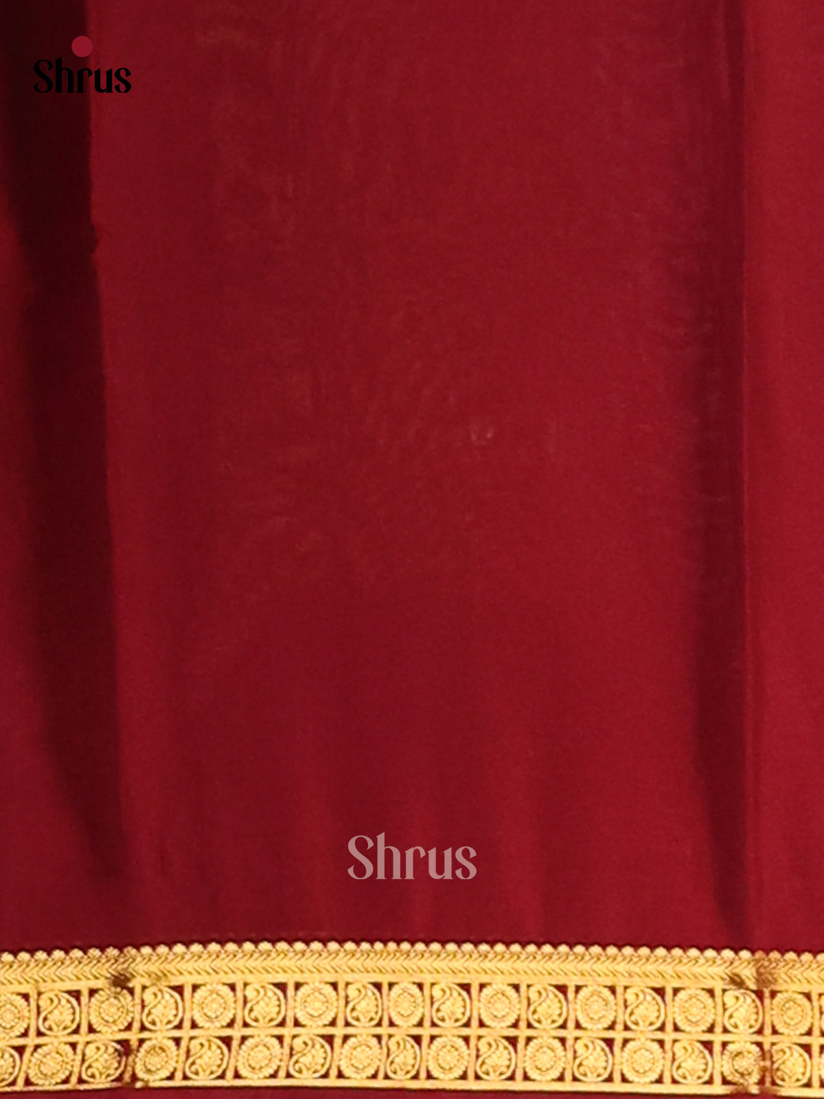 Dark Green & Maroon- Semi Mysoresilk Saree - Shop on Shrus.com