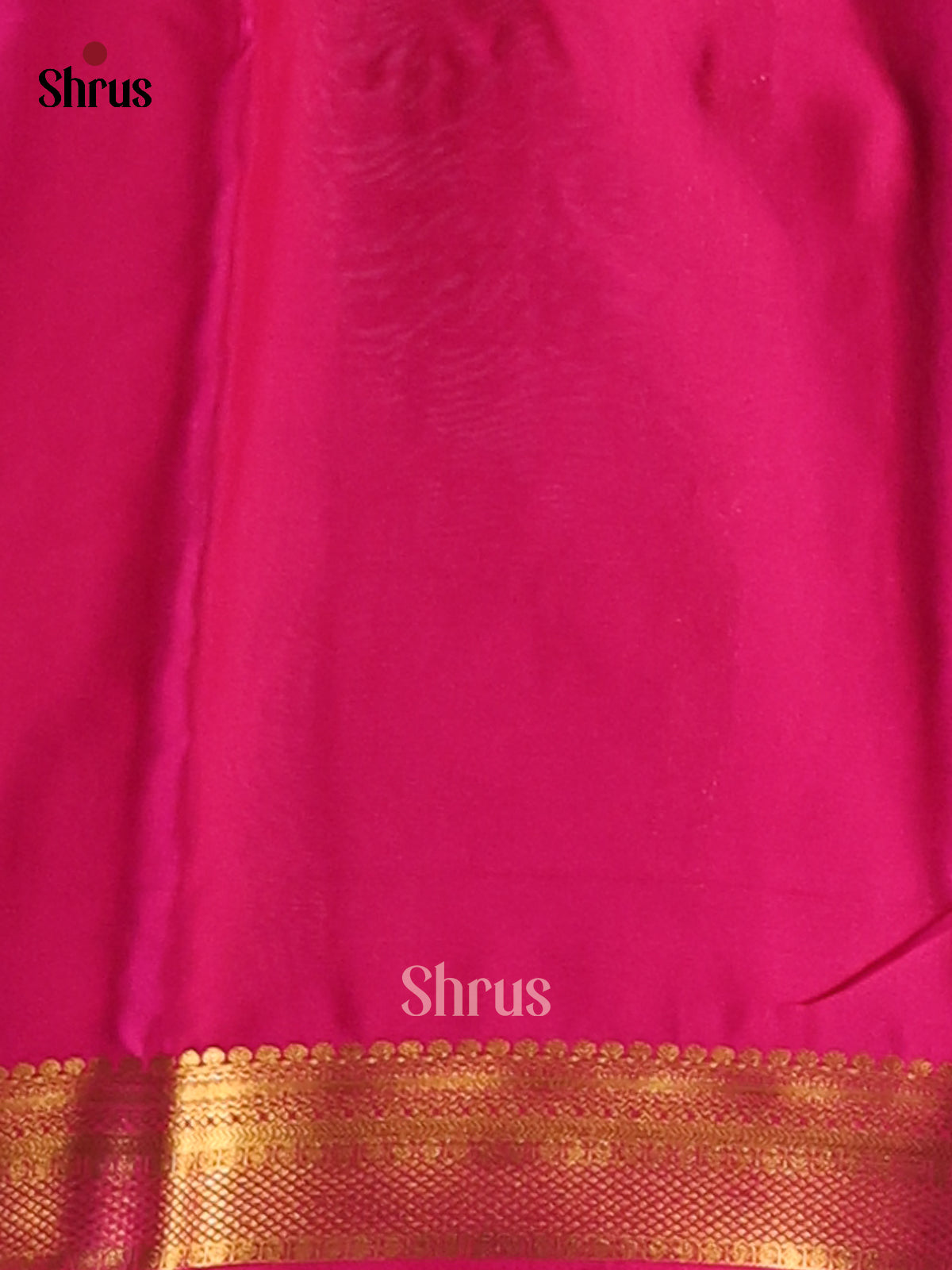 Orange with Pink - Semi Mysoresilk Saree - Shop on Shrus.com