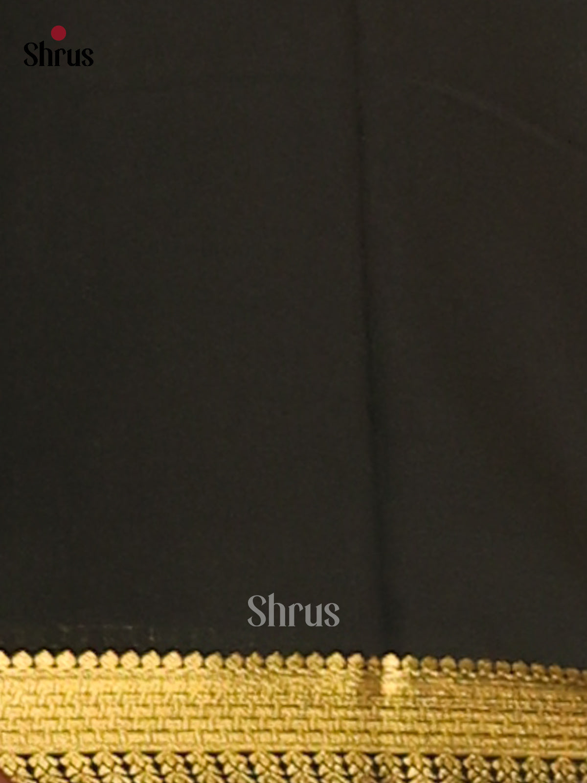 Orange with Black - Semi Mysoresilk Saree - Shop on Shrus.com