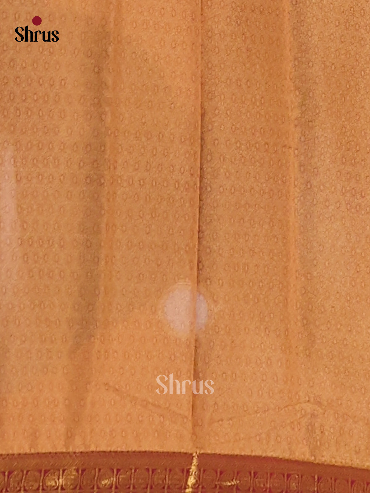 Mustard with Maroon- Semi Mysoresilk Saree - Shop on Shrus.com