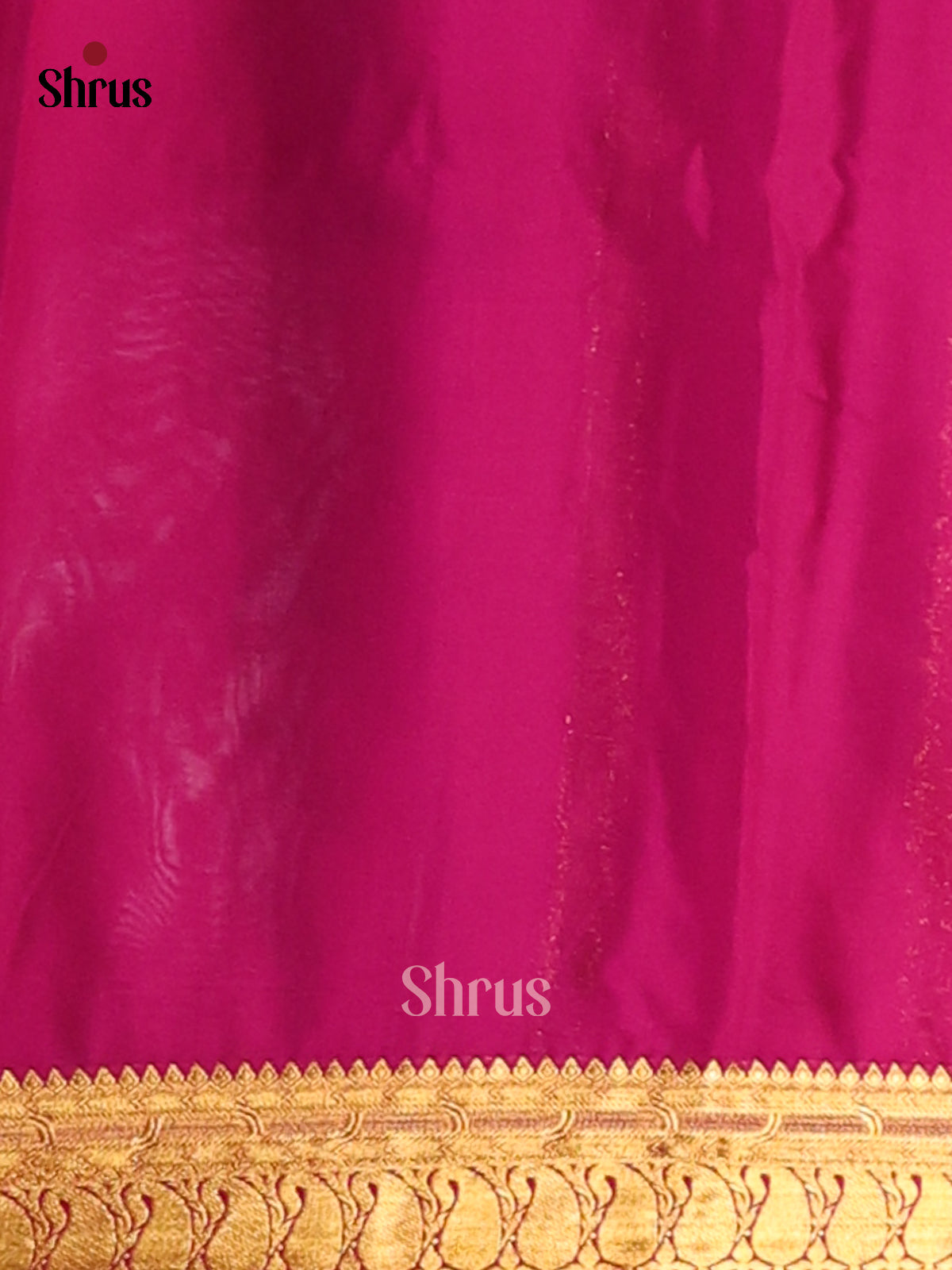 Blue with Majenta - Semi Mysoresilk Saree - Shop on Shrus.com