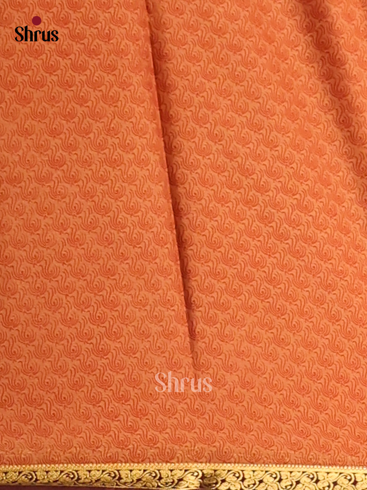 Rust with Brown - Semi Mysoresilk Saree - Shop on Shrus.com