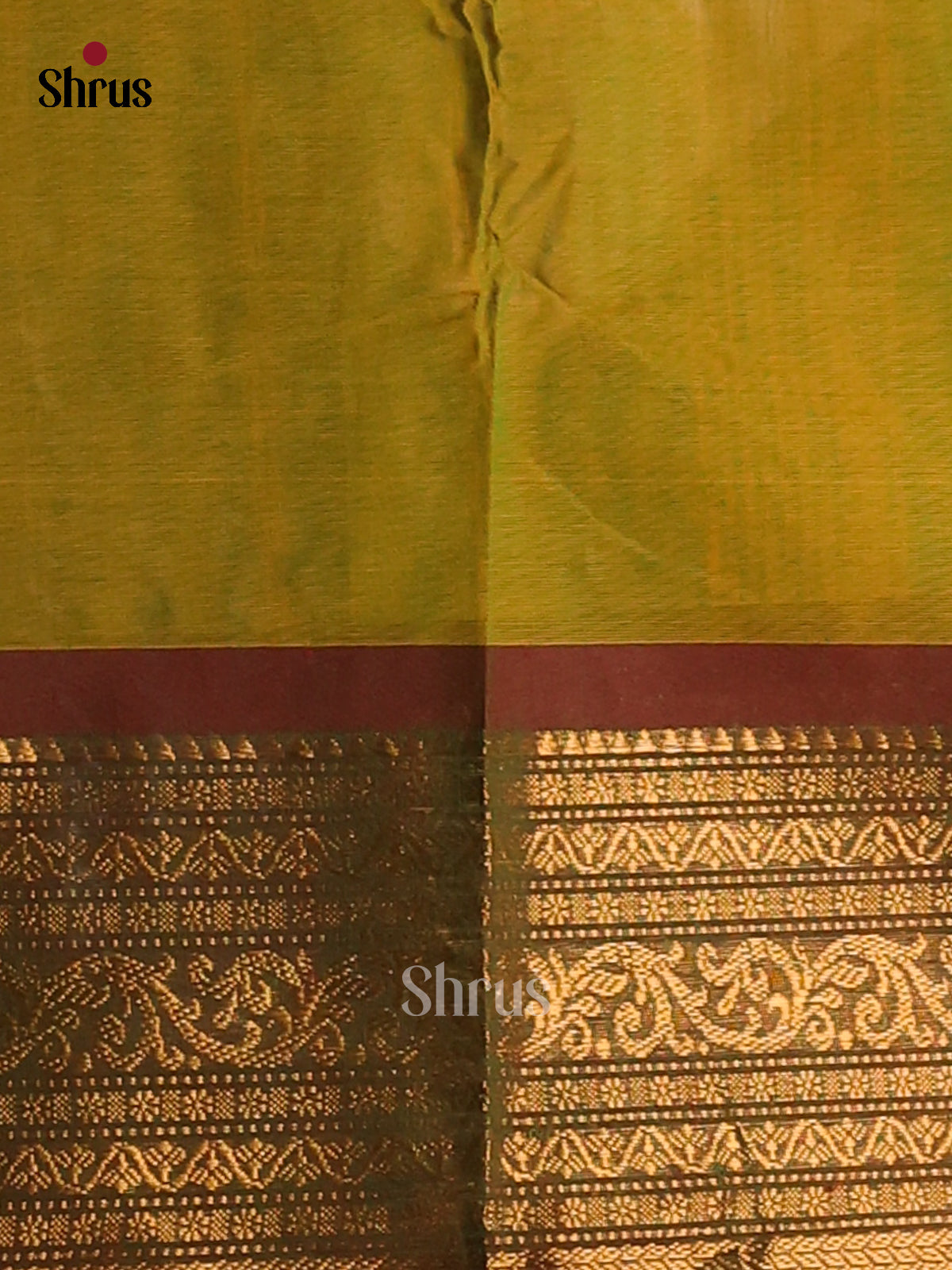Green with Brown- Chettinad Cotton Saree - Shop on Shrus.com