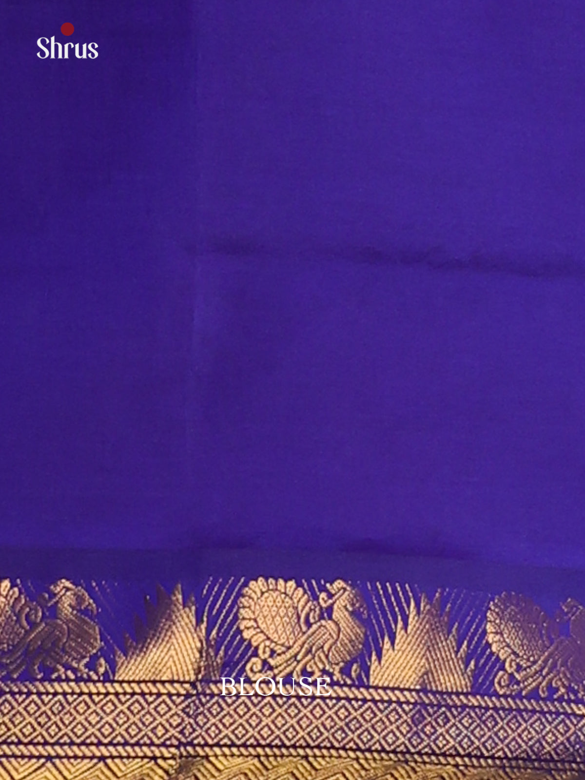 REd with Blue- Silkcotton-halfpure Saree - Shop on Shrus.com