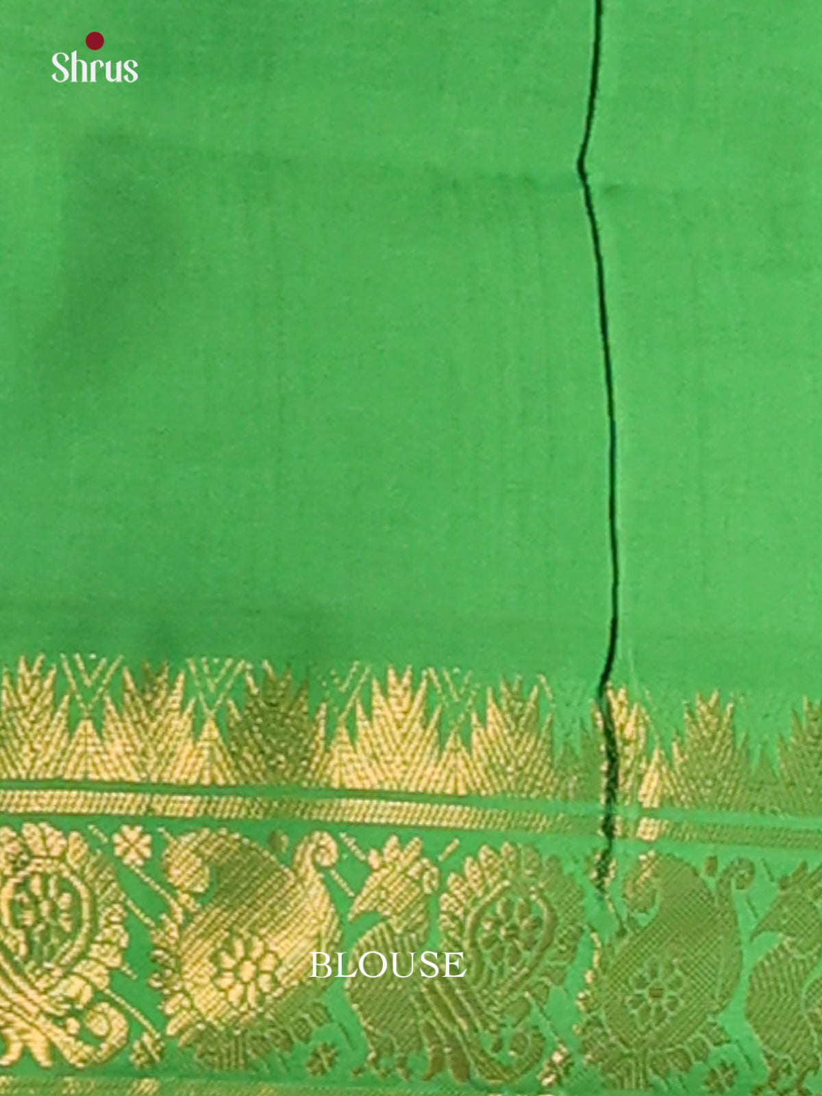 Grey with Green- Silkcotton-halfpure Saree - Shop on Shrus.com