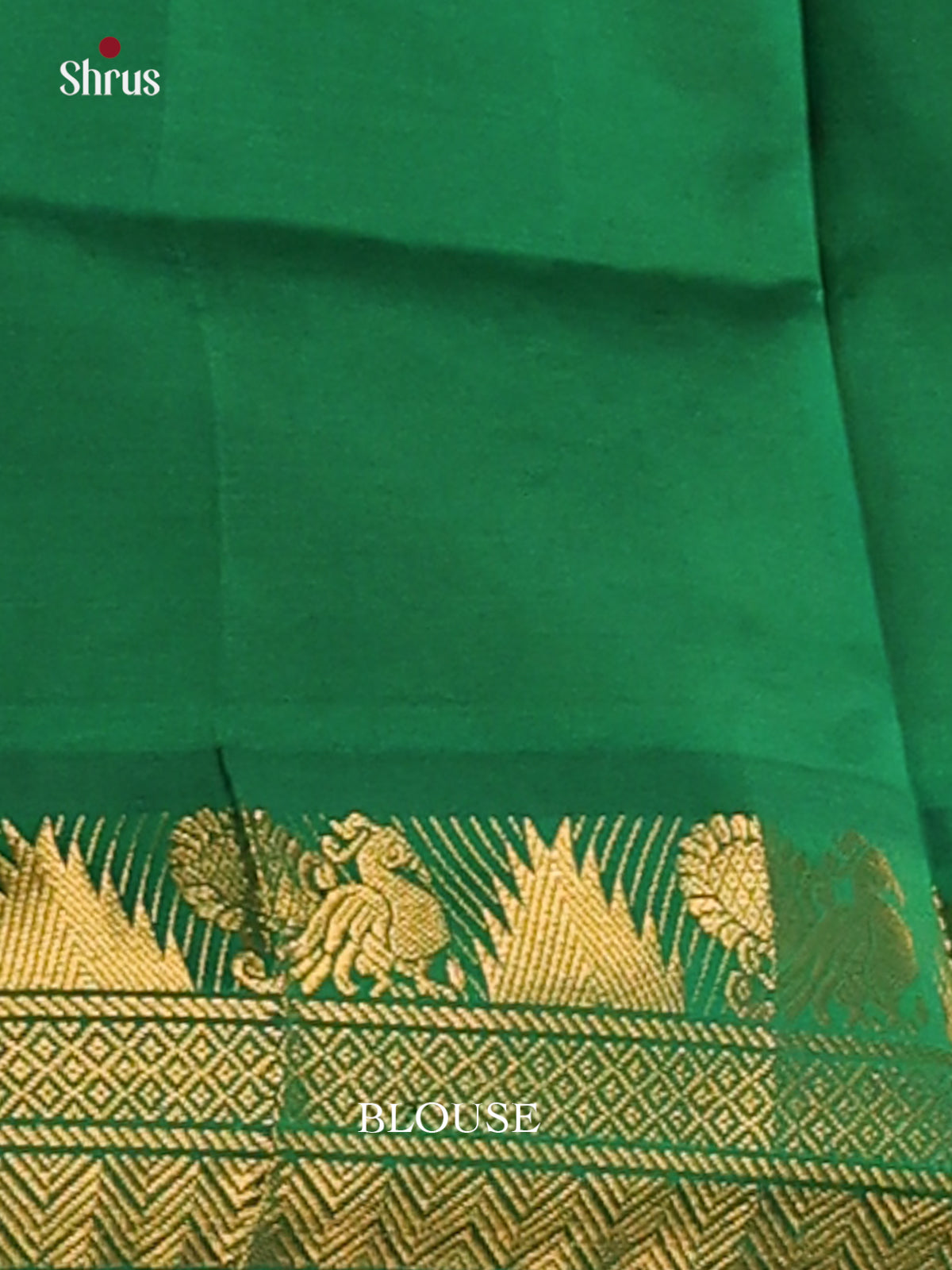 Orange with Green - Silkcotton-halfpure Saree - Shop on Shrus.com
