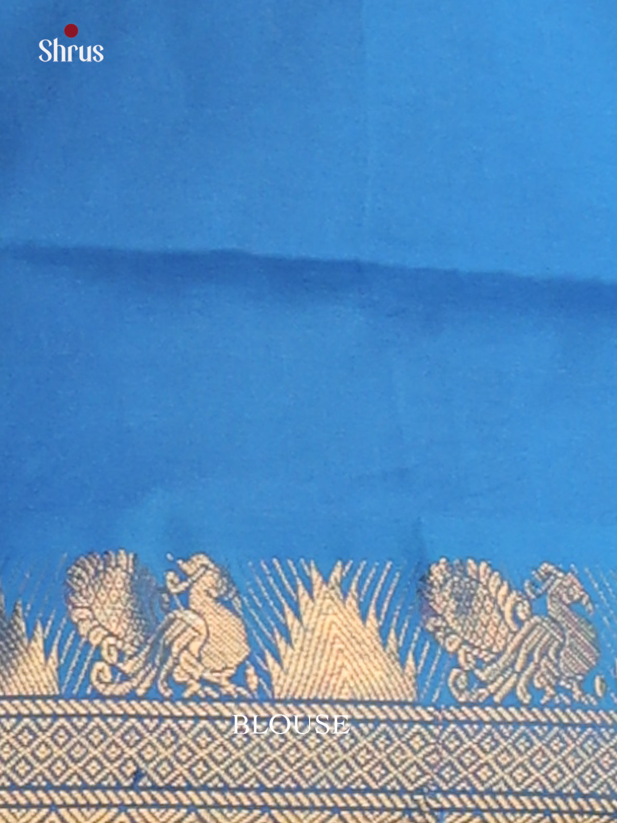 Red with Blue - Silkcotton-halfpure Saree - Shop on Shrus.com