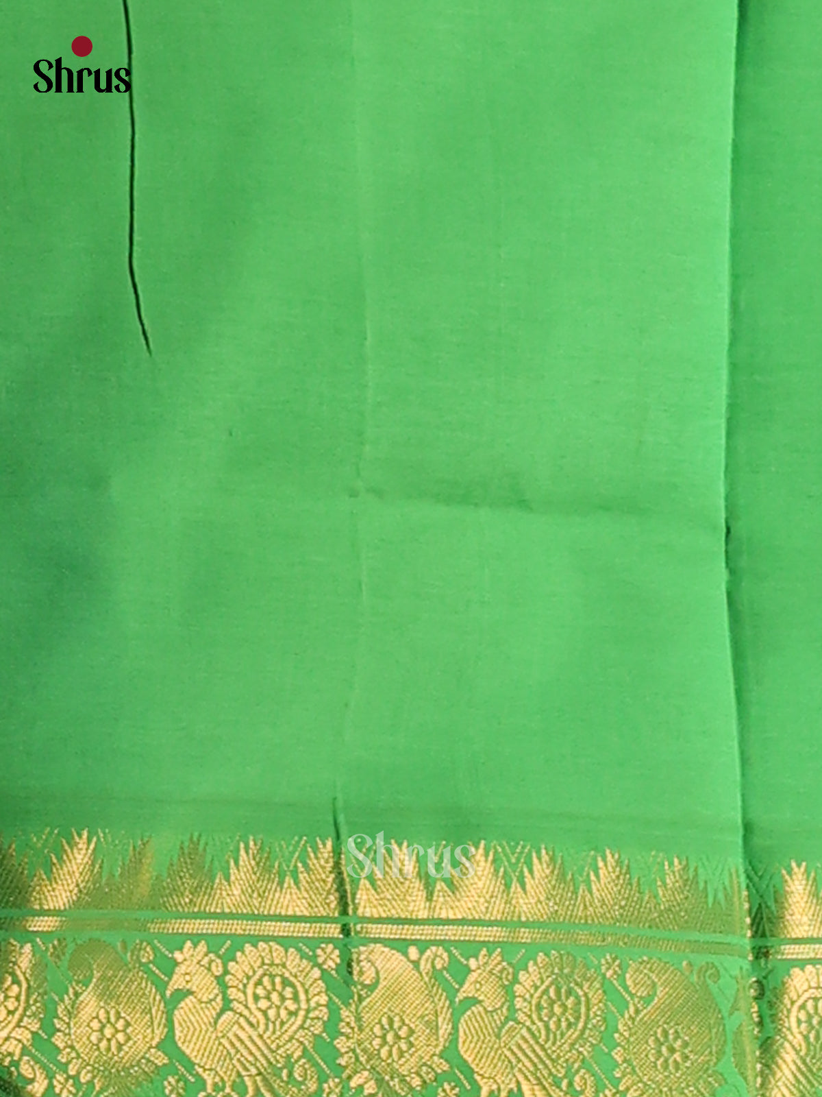 Blue & Green - Silkcotton-halfpure Saree - Shop on Shrus.com