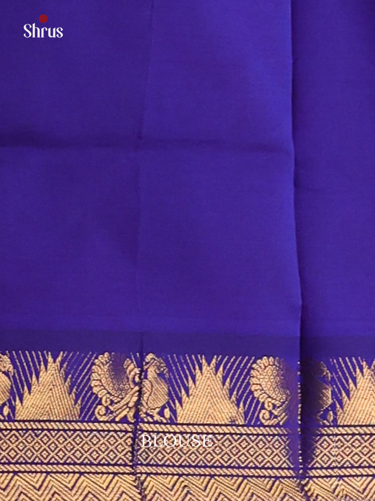 Red with Blue- Silkcotton-halfpure Saree - Shop on Shrus.com