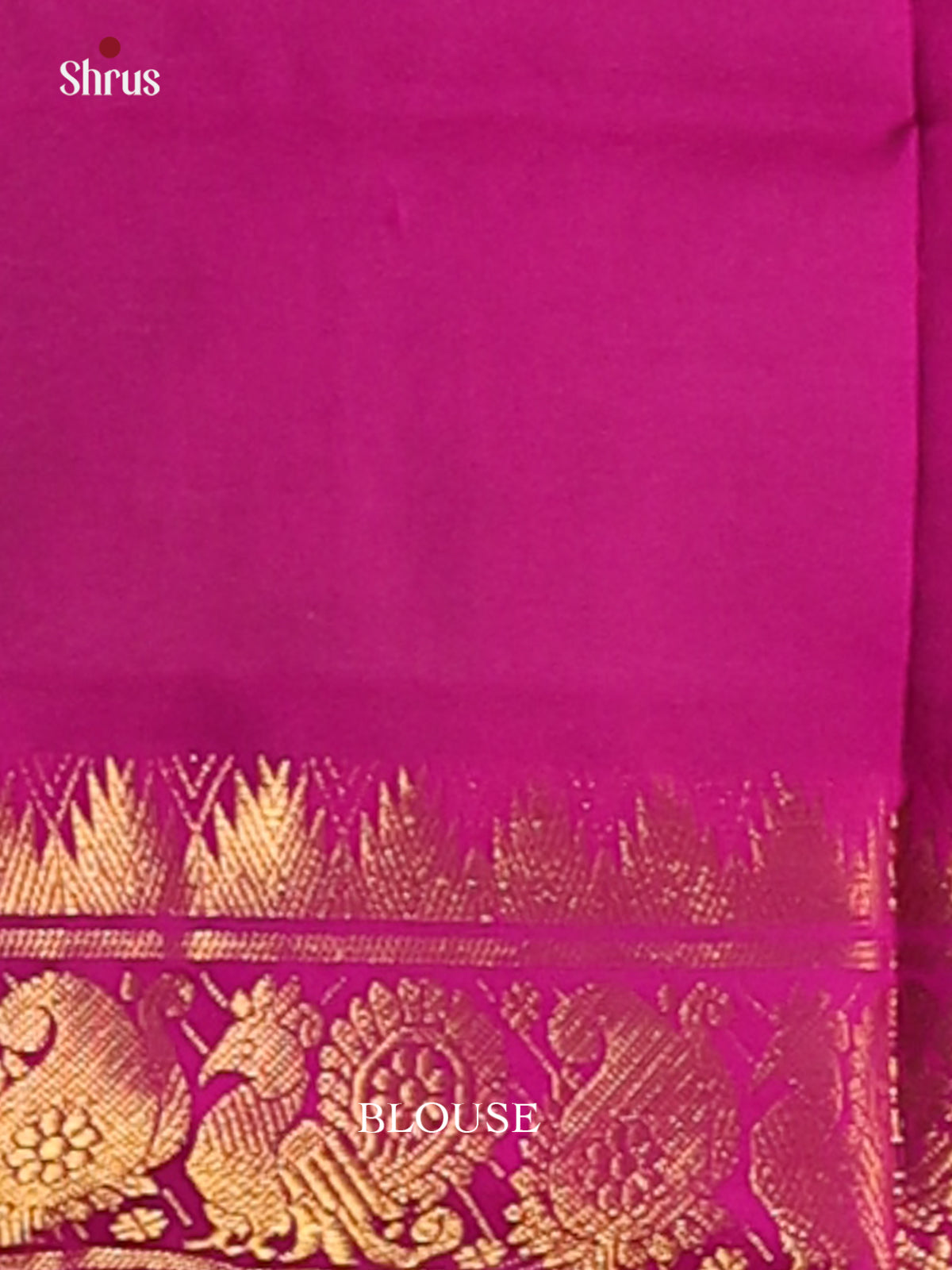 Green with Majenta- Silkcotton-halfpure Saree - Shop on Shrus.com