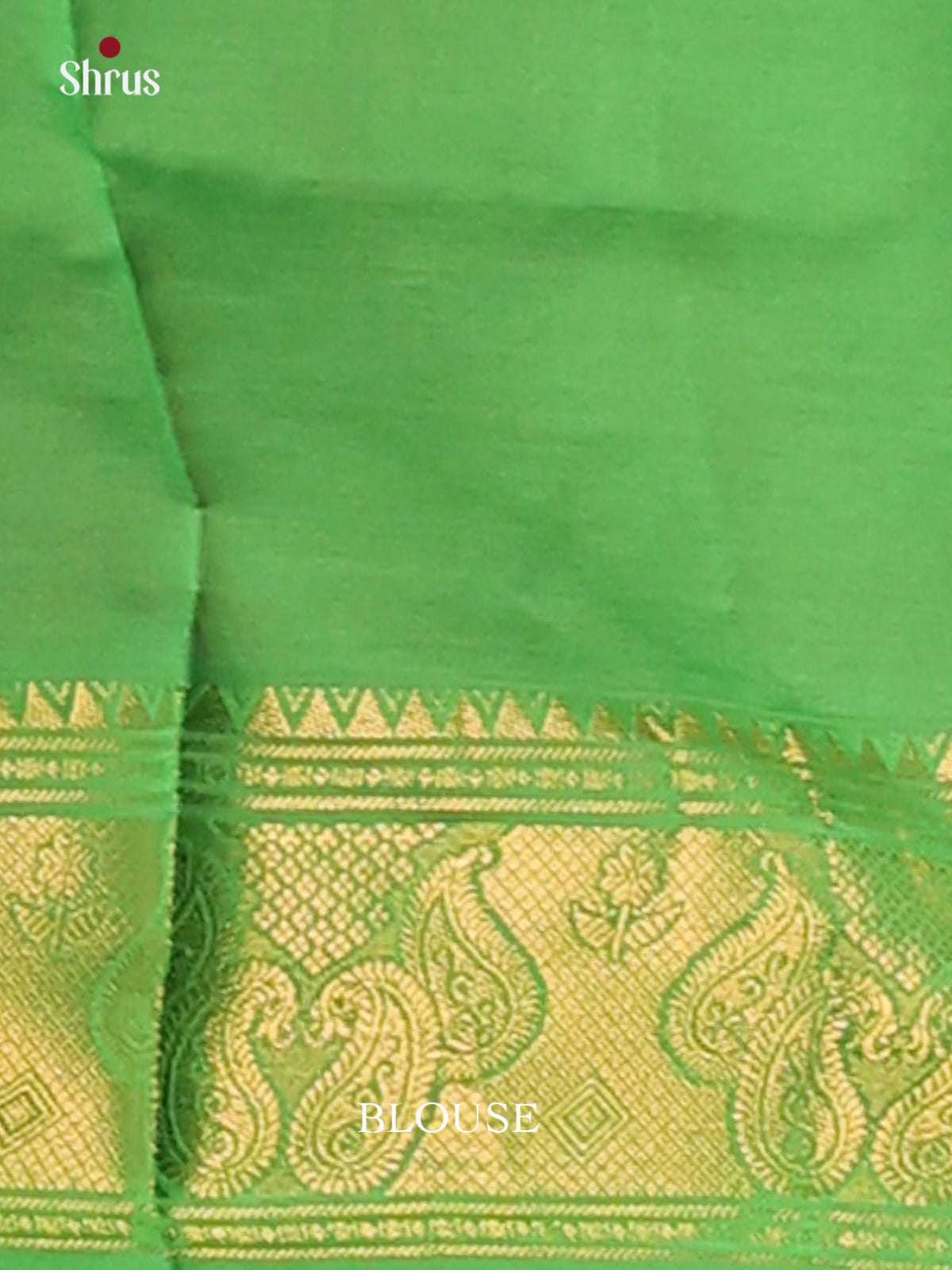 Pink with Green - Silkcotton-halfpure Saree - Shop on Shrus.com