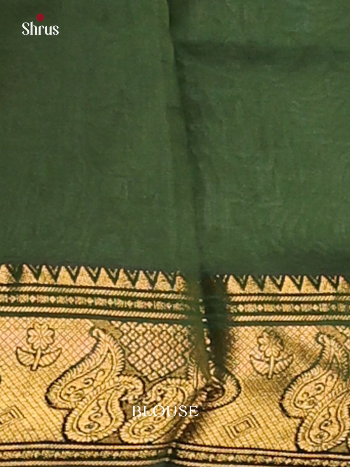 Pastel Green with Green - Silkcotton-halfpure Saree - Shop on Shrus.com
