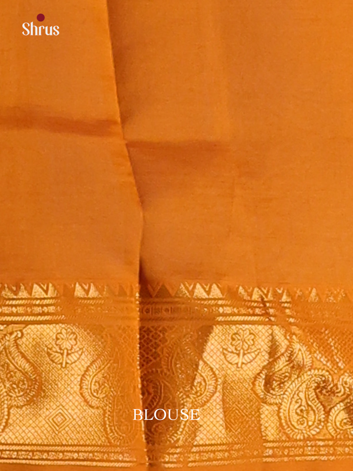 Blue with Brick - Silkcotton-halfpure Saree - Shop on Shrus.com