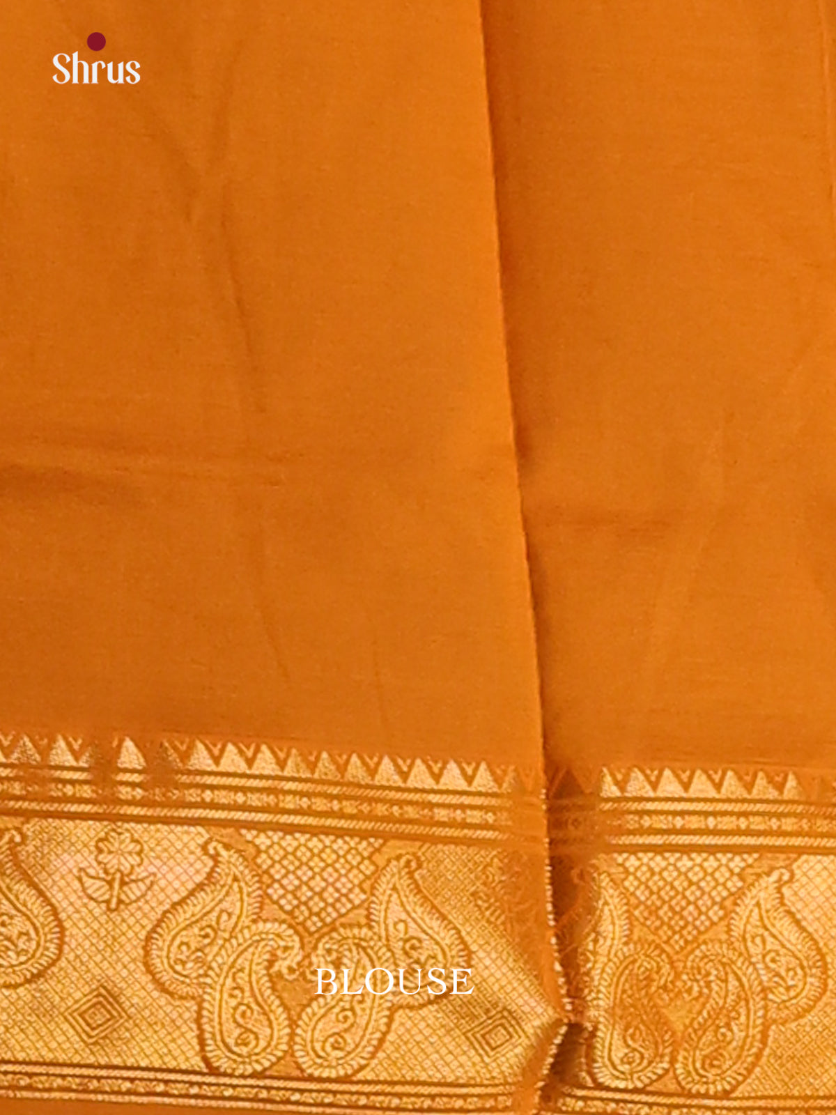 Blue with Mustard- Silkcotton-halfpure Saree - Shop on Shrus.com