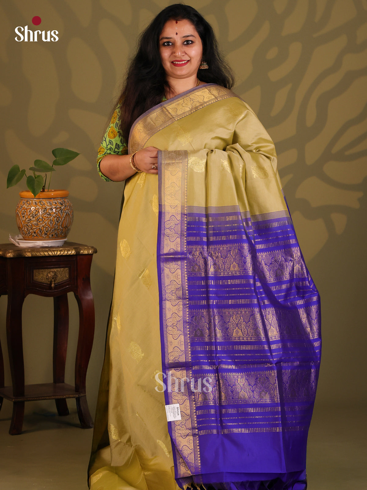 DES08163- Silkcotton-halfpure Saree - Shop on Shrus.com