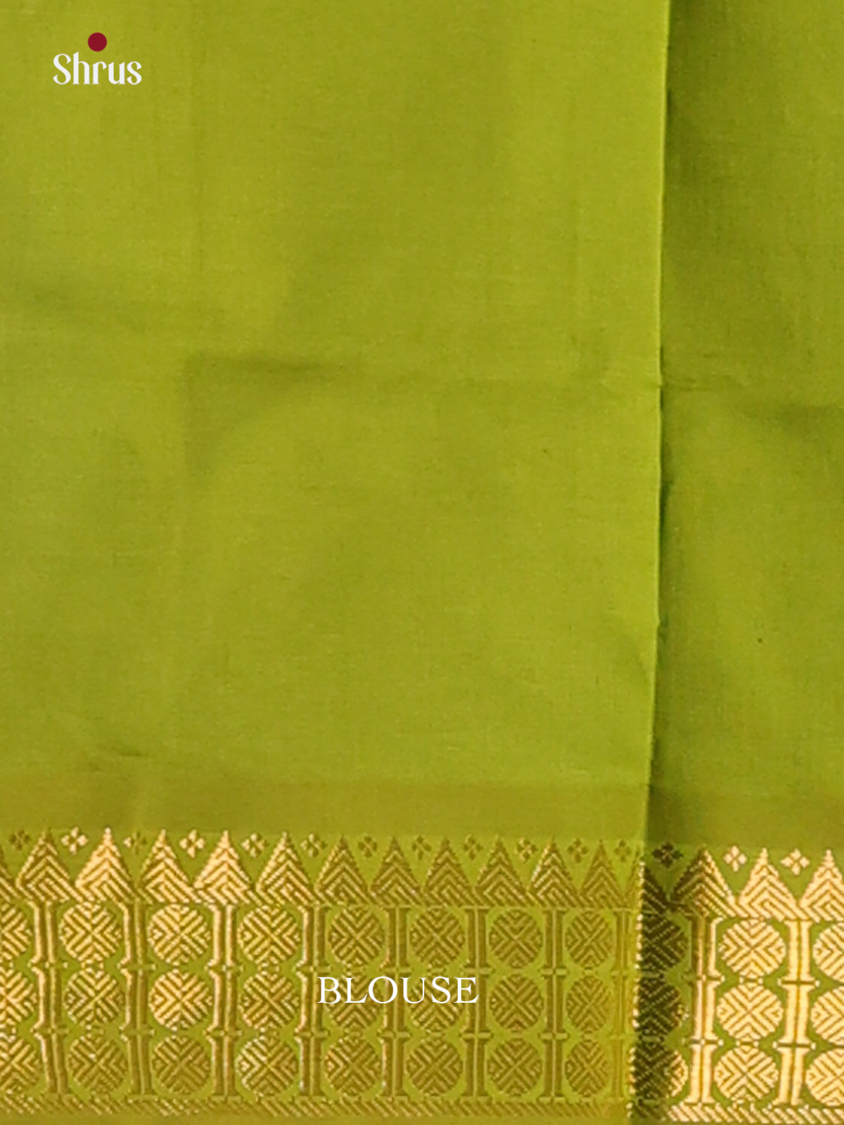 Green with Lite green- Silkcotton-halfpure Saree - Shop on Shrus.com