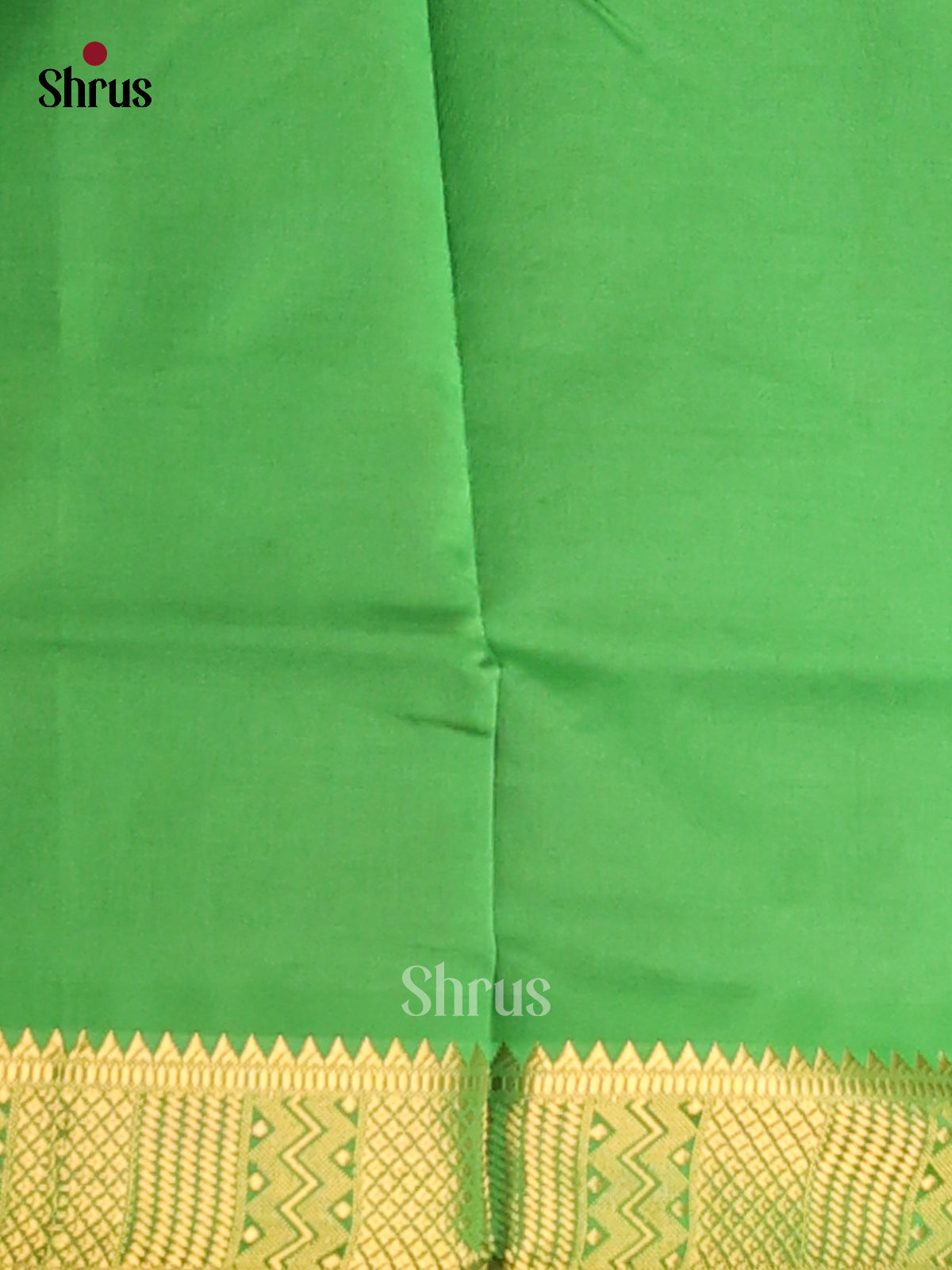Purple with Green- Silkcotton-halfpure Saree - Shop on Shrus.com