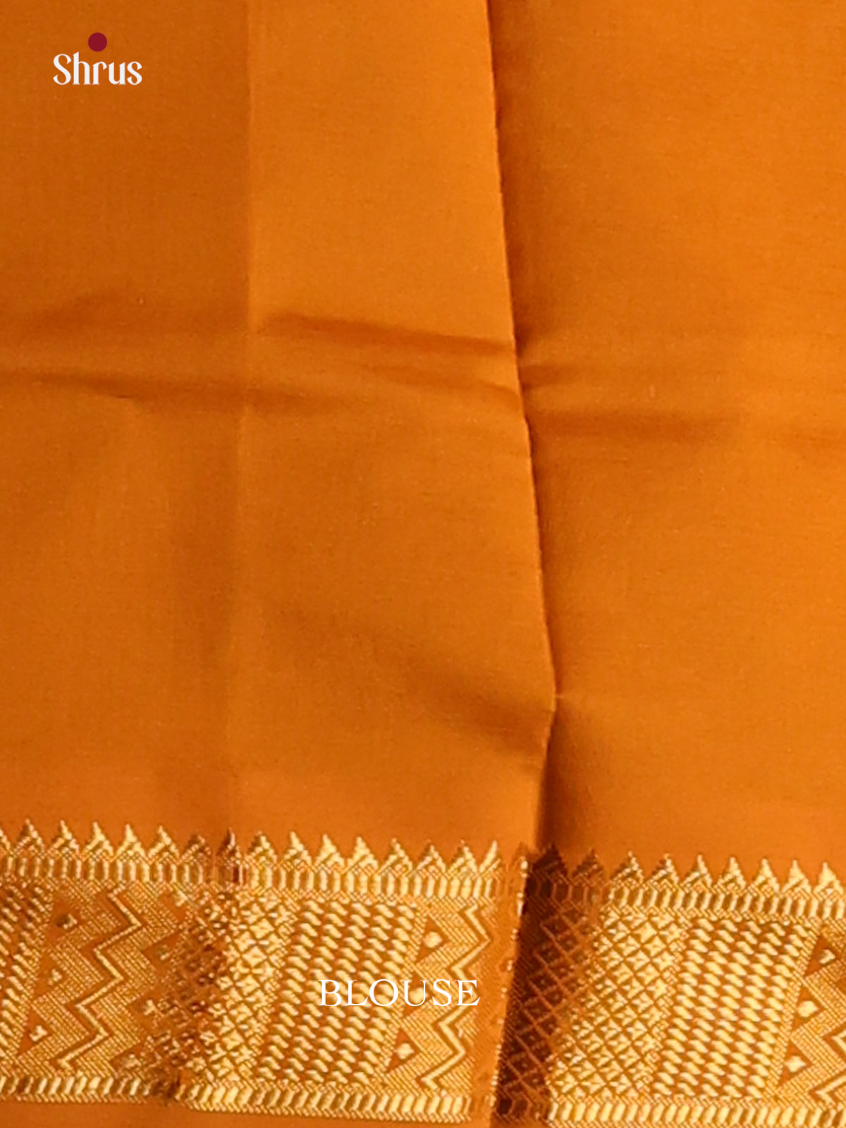 Brown with Brick- Silkcotton-halfpure Saree - Shop on Shrus.com