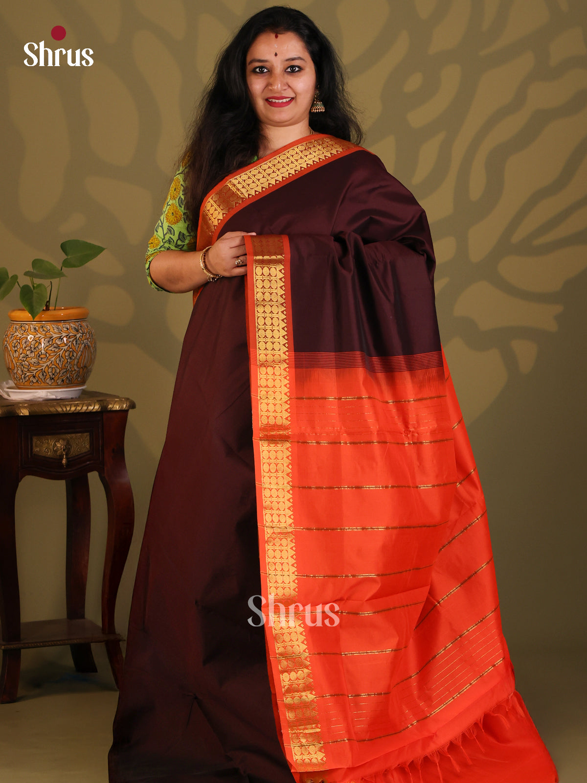 DES08177- Silkcotton-halfpure Saree - Shop on Shrus.com