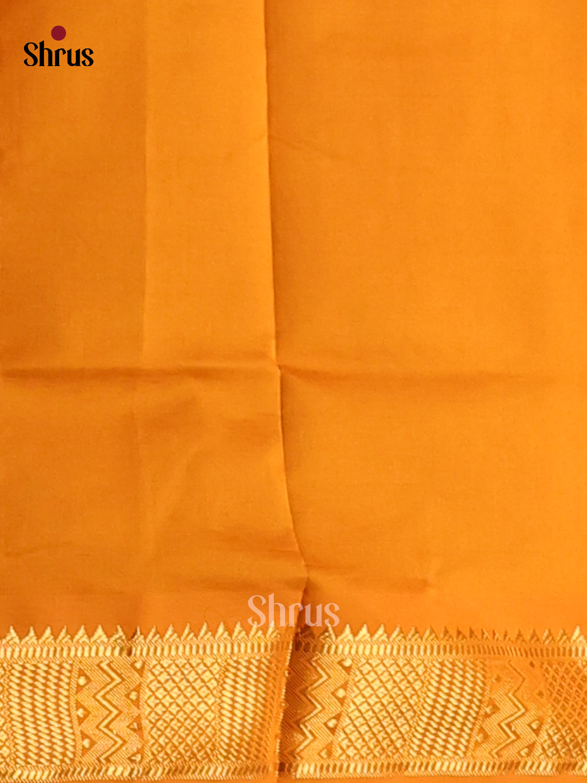 Green with Mustard - Silkcotton-halfpure Saree - Shop on Shrus.com