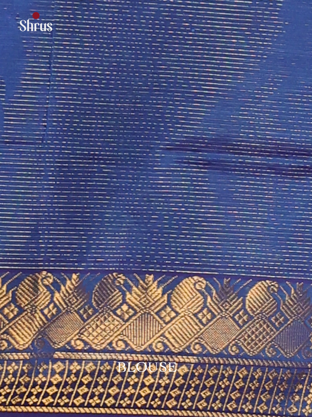 Navy Blue & Blue- Silkcotton-halfpure Saree - Shop on Shrus.com