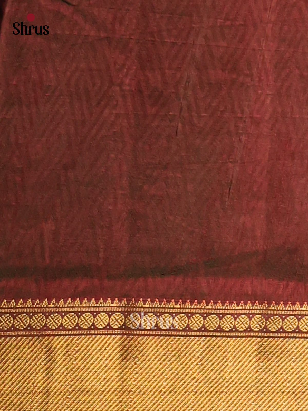 Green with Brown- Semi Patola Saree - Shop on Shrus.com