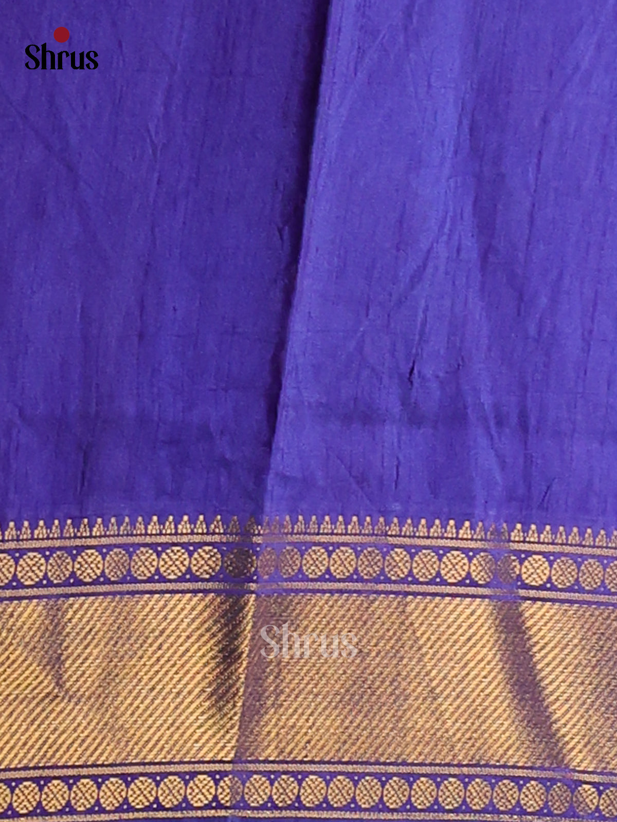 Purple with Blue- Semi Patola Saree - Shop on Shrus.com