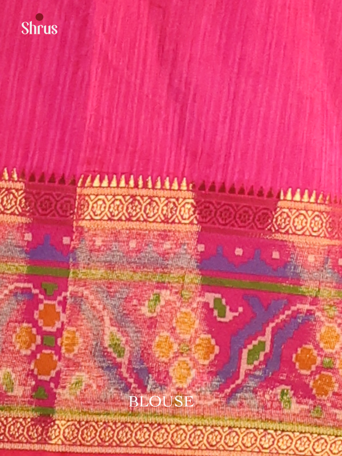 Maroon & Pink - Semi Patola Saree - Shop on Shrus.com