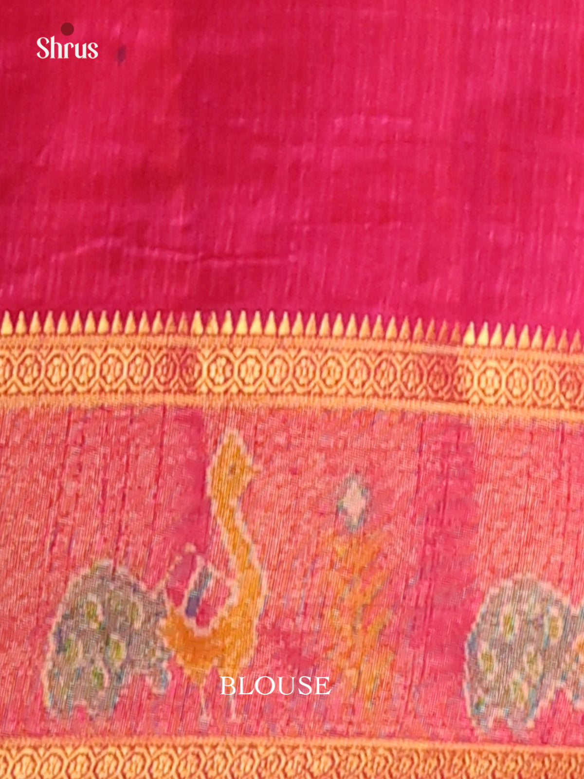 Maroon & Pink - Semi Patola Saree - Shop on Shrus.com