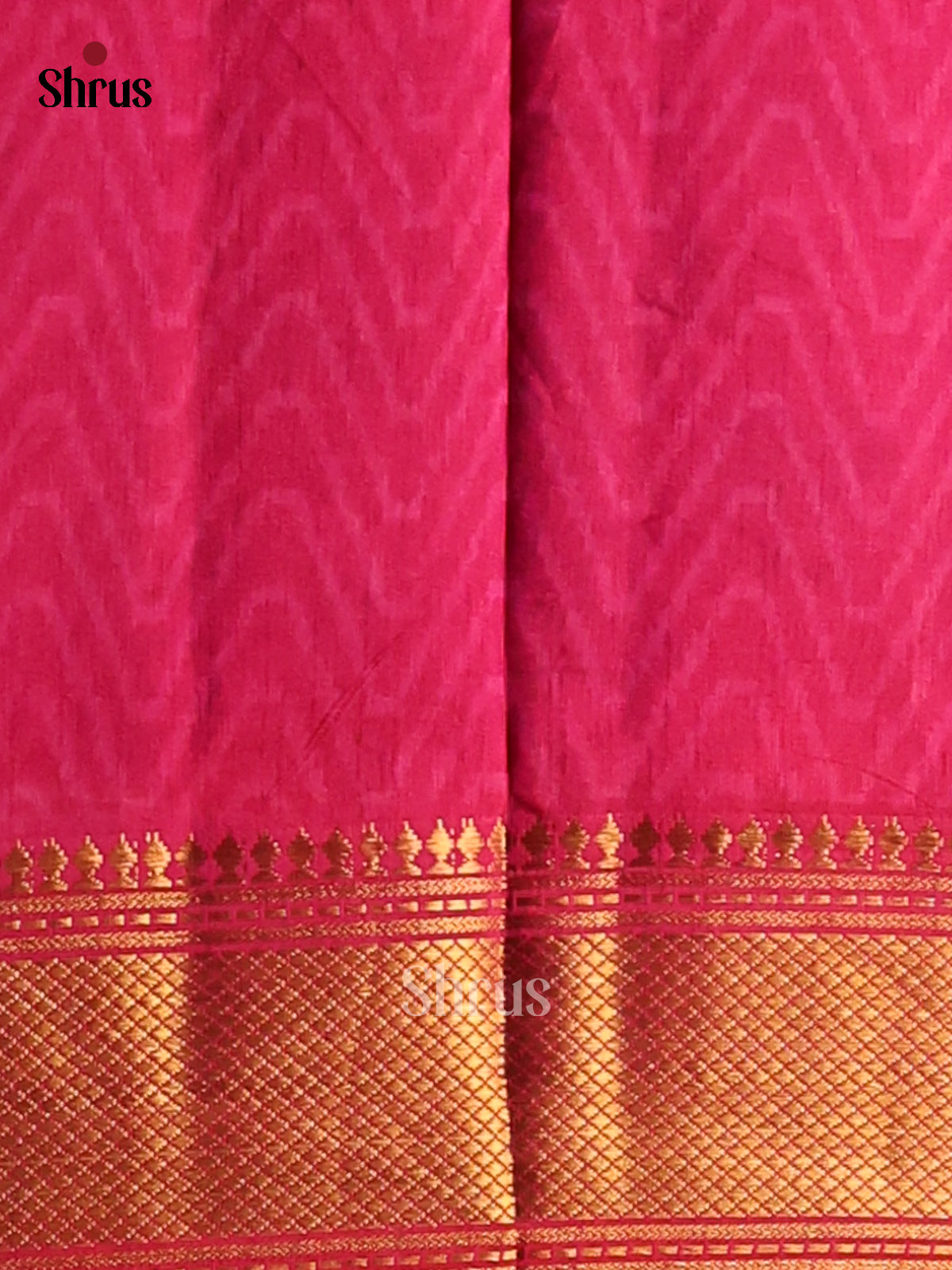 Purple with Pink- Semi Patola Saree - Shop on Shrus.com