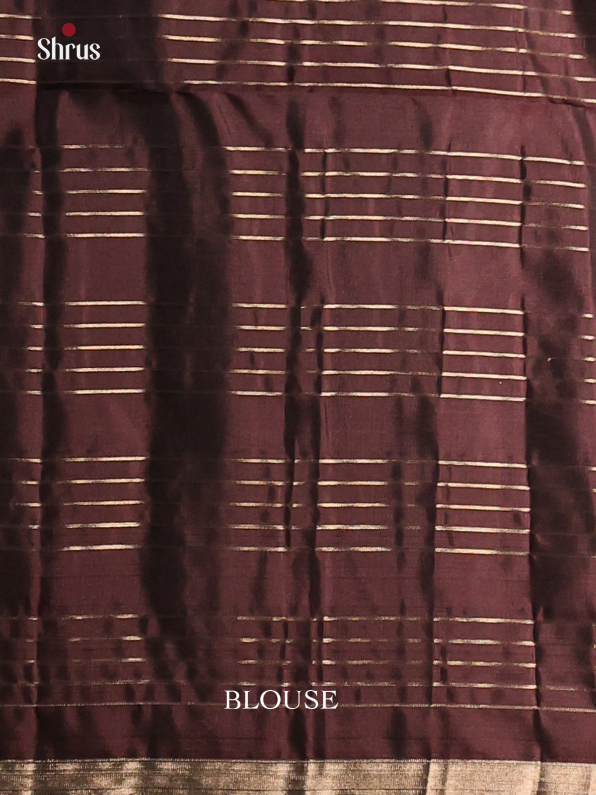 Classic Brown Monochrome Soft silk Saree with gold zari vaira oosi checks & brocade Pallu-2