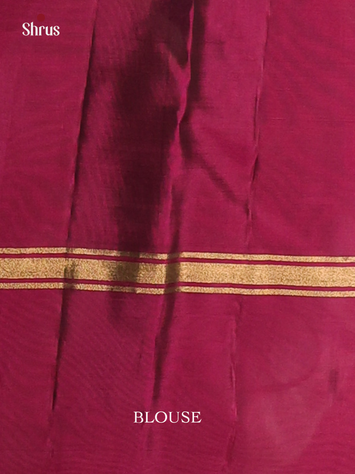 Lustrous Maroon Softsilk-halfpure Saree with gold zari stripes butta,maroon brocade pallu - Shop on Shrus.com