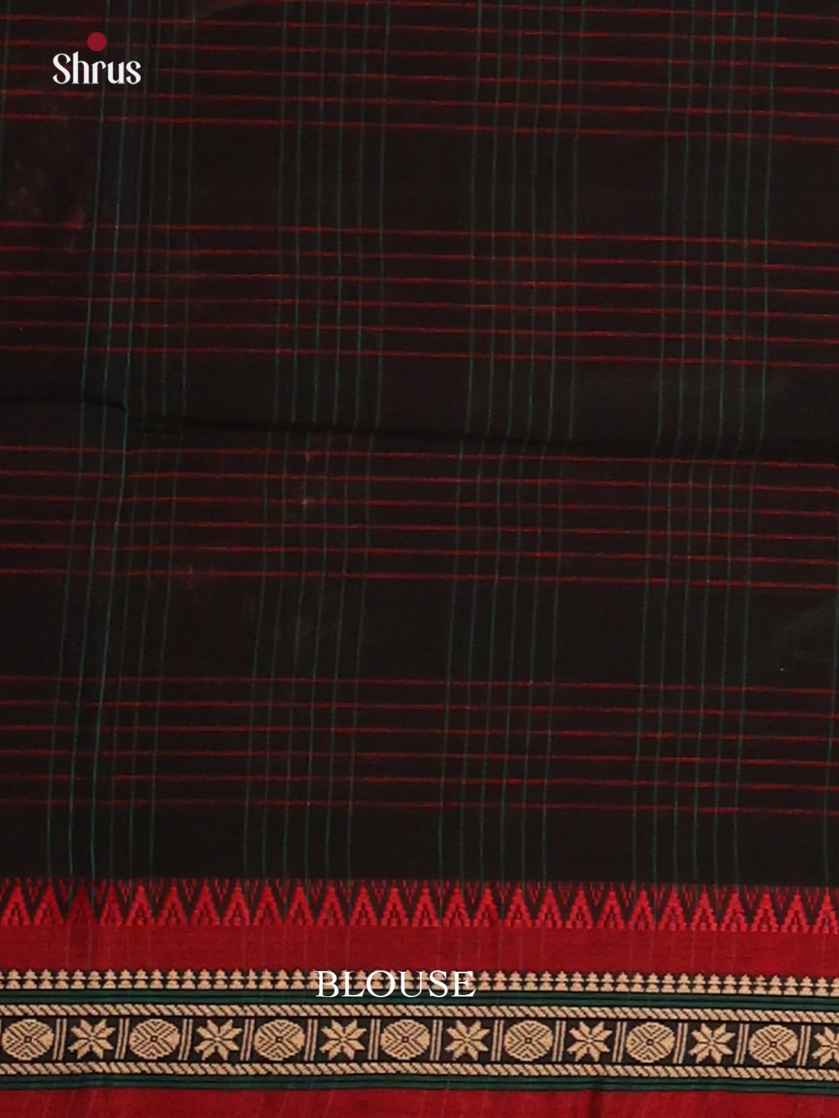 Black with Red - Narayanpet Cotton Saree - Shop on Shrus.com