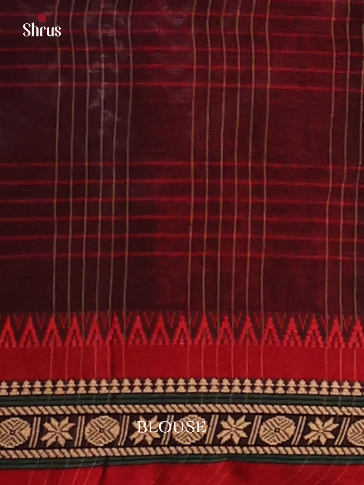 Arakku Maroon & Red - Narayanpet Cotton Saree - Shop on Shrus.com