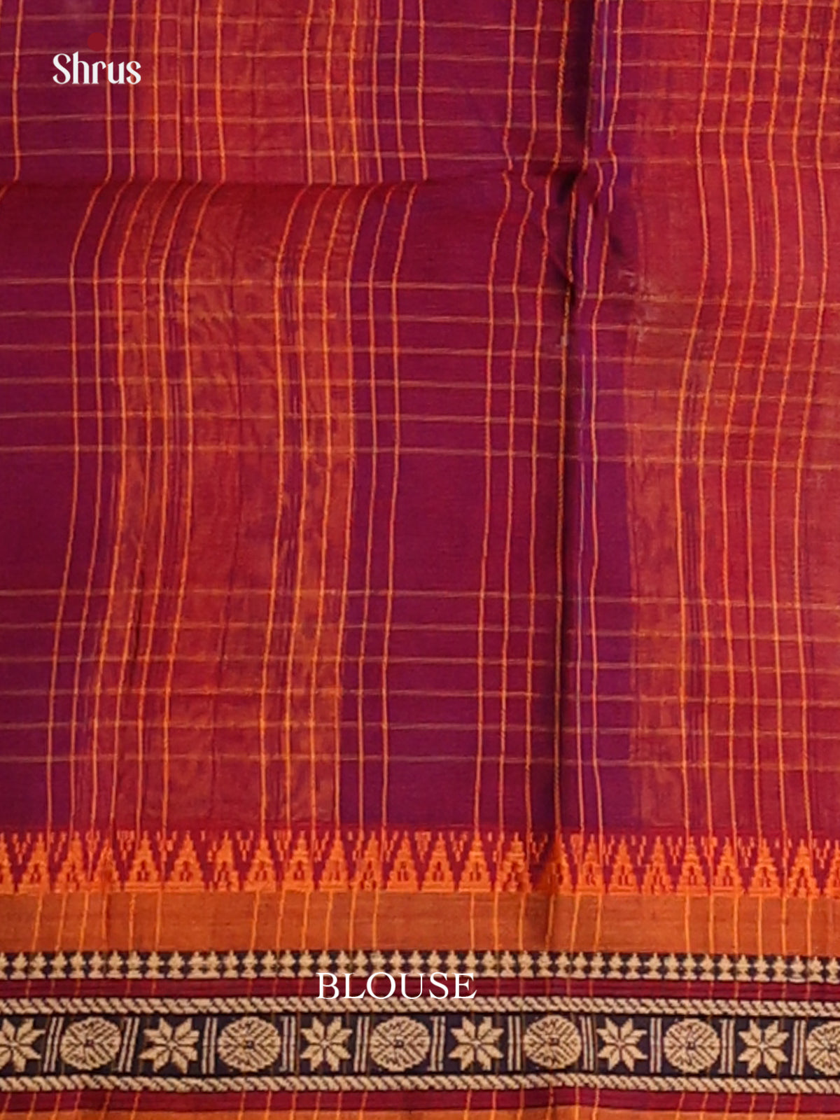 Purple & Orange - Narayanpet Cotton Saree - Shop on Shrus.com