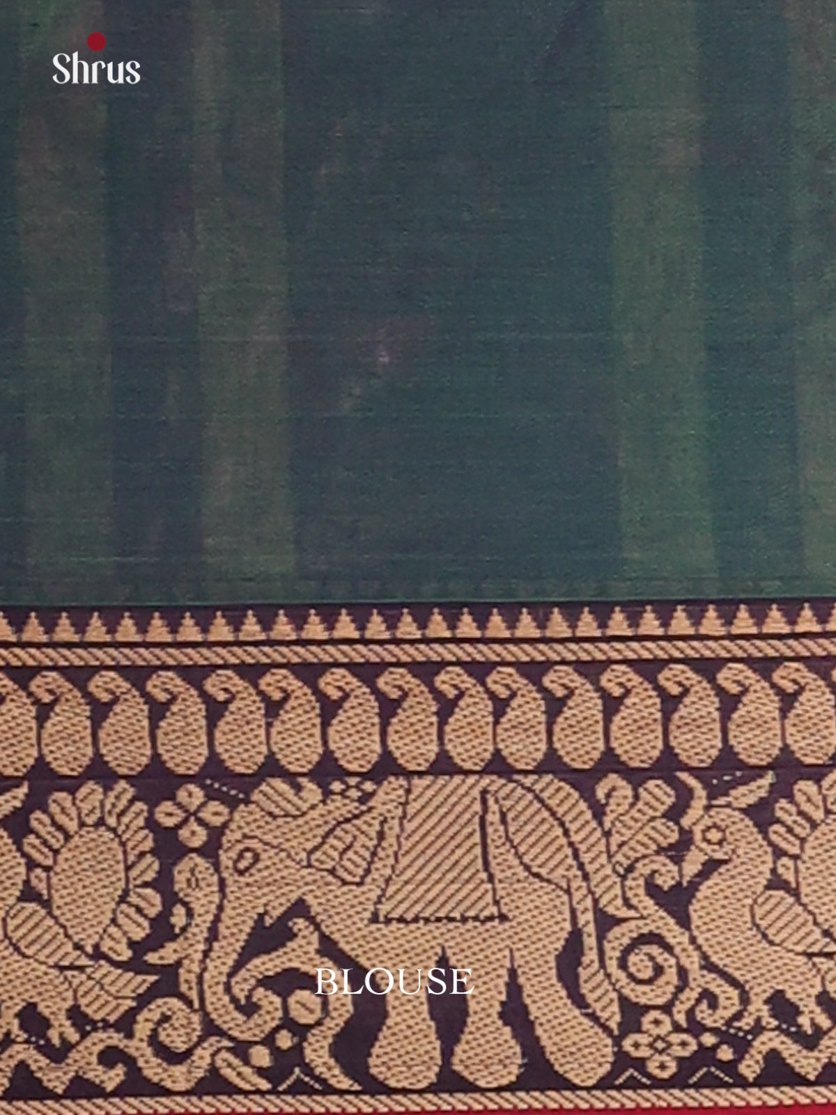 Peacock Green with Maroon - Narayanpet Cotton Saree - Shop on Shrus.com