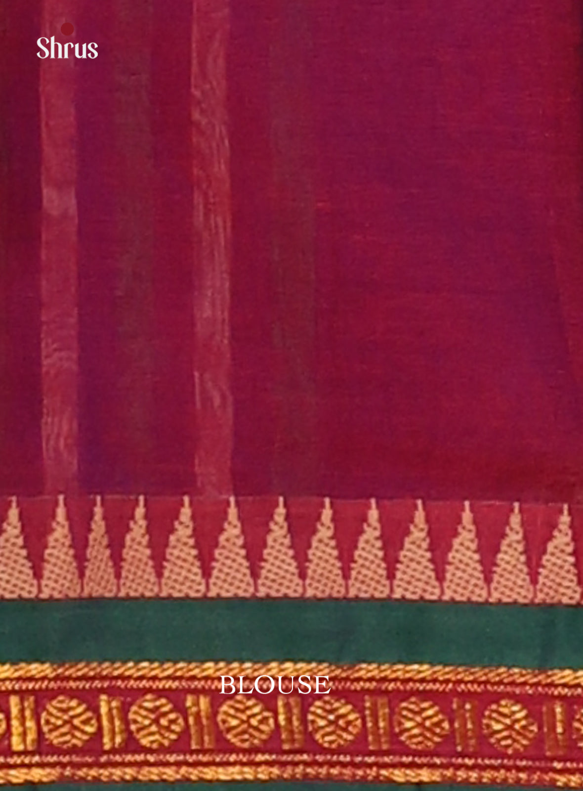 Maroon & Green - Narayanpet Cotton Saree - Shop on Shrus.com
