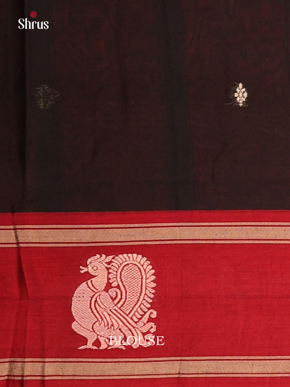 Black & Red - Narayanpet Cotton Saree - Shop on Shrus.com
