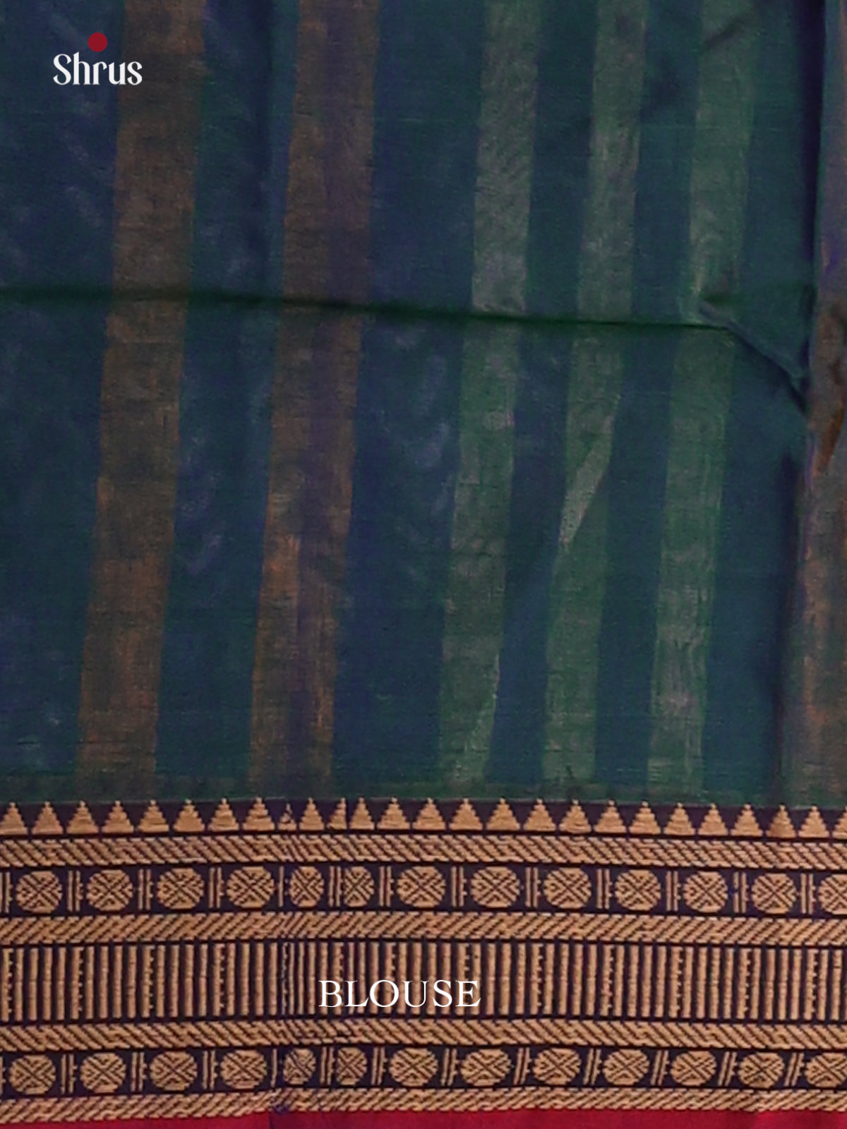 Peacock Green & Maroon - Narayanpet Cotton Saree - Shop on Shrus.com