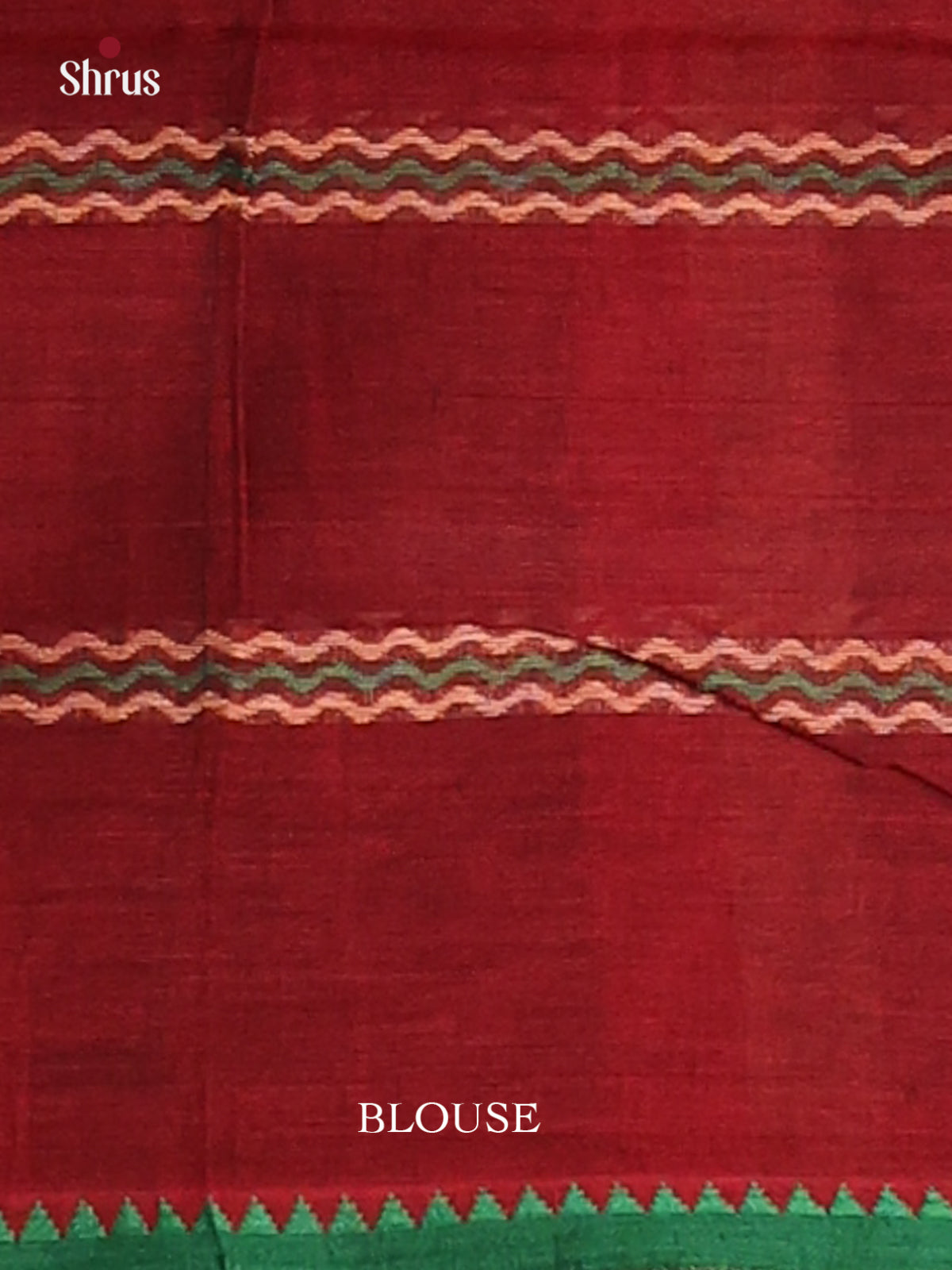 Maroon with Green - Narayanpet Cotton Saree - Shop on Shrus.com