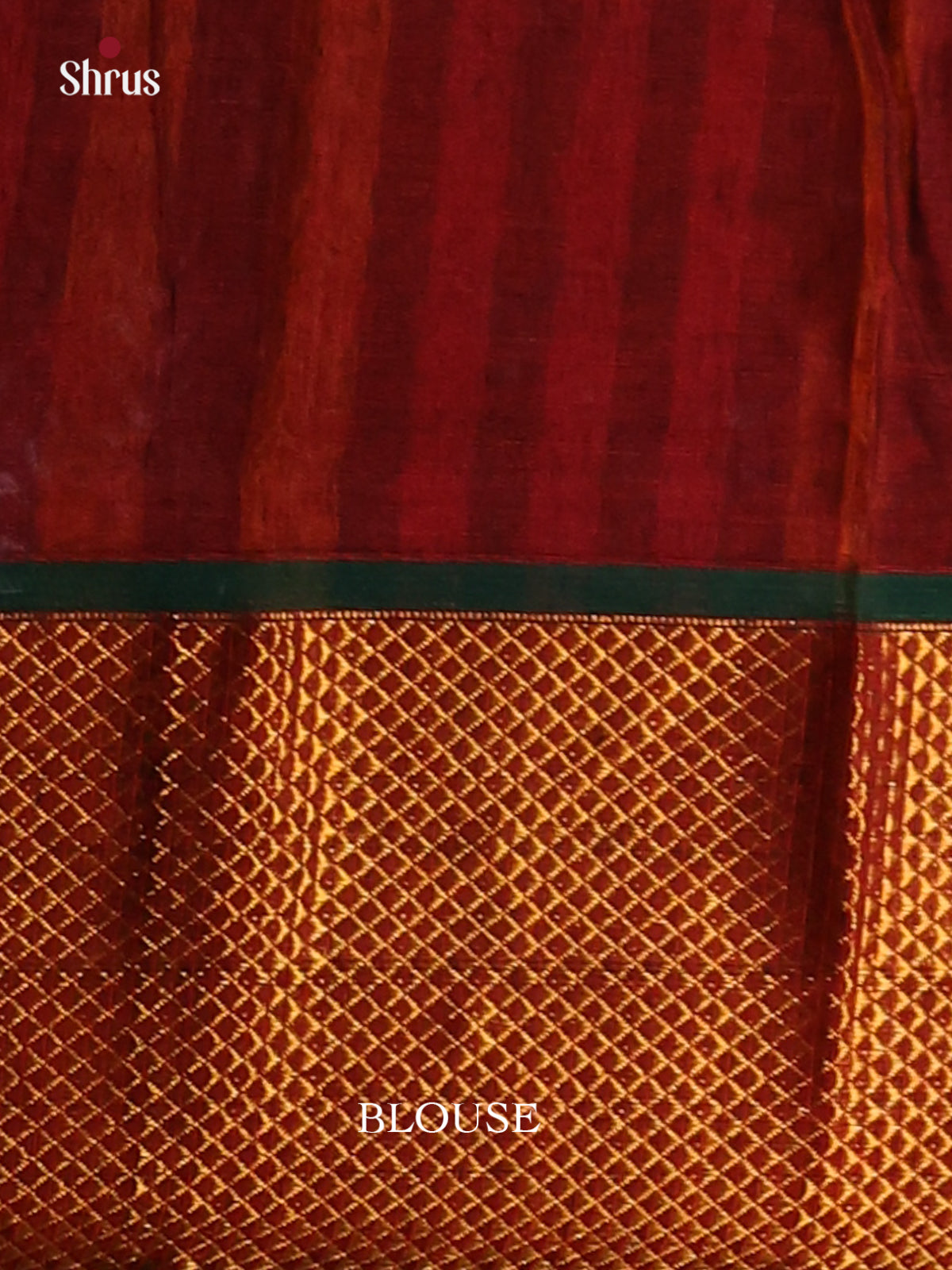 Maroon with Green - Narayanpet Cotton Saree - Shop on Shrus.com