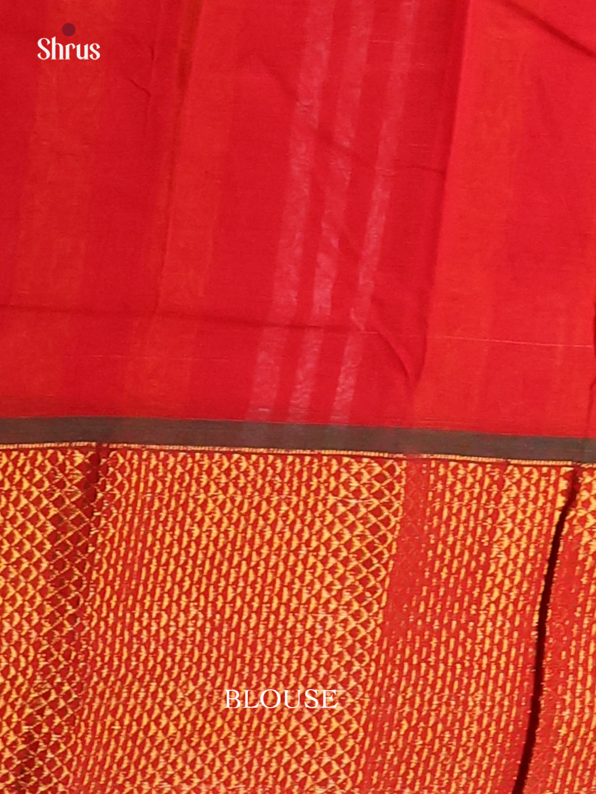 Red with Green - Narayanpet Cotton Saree - Shop on Shrus.com