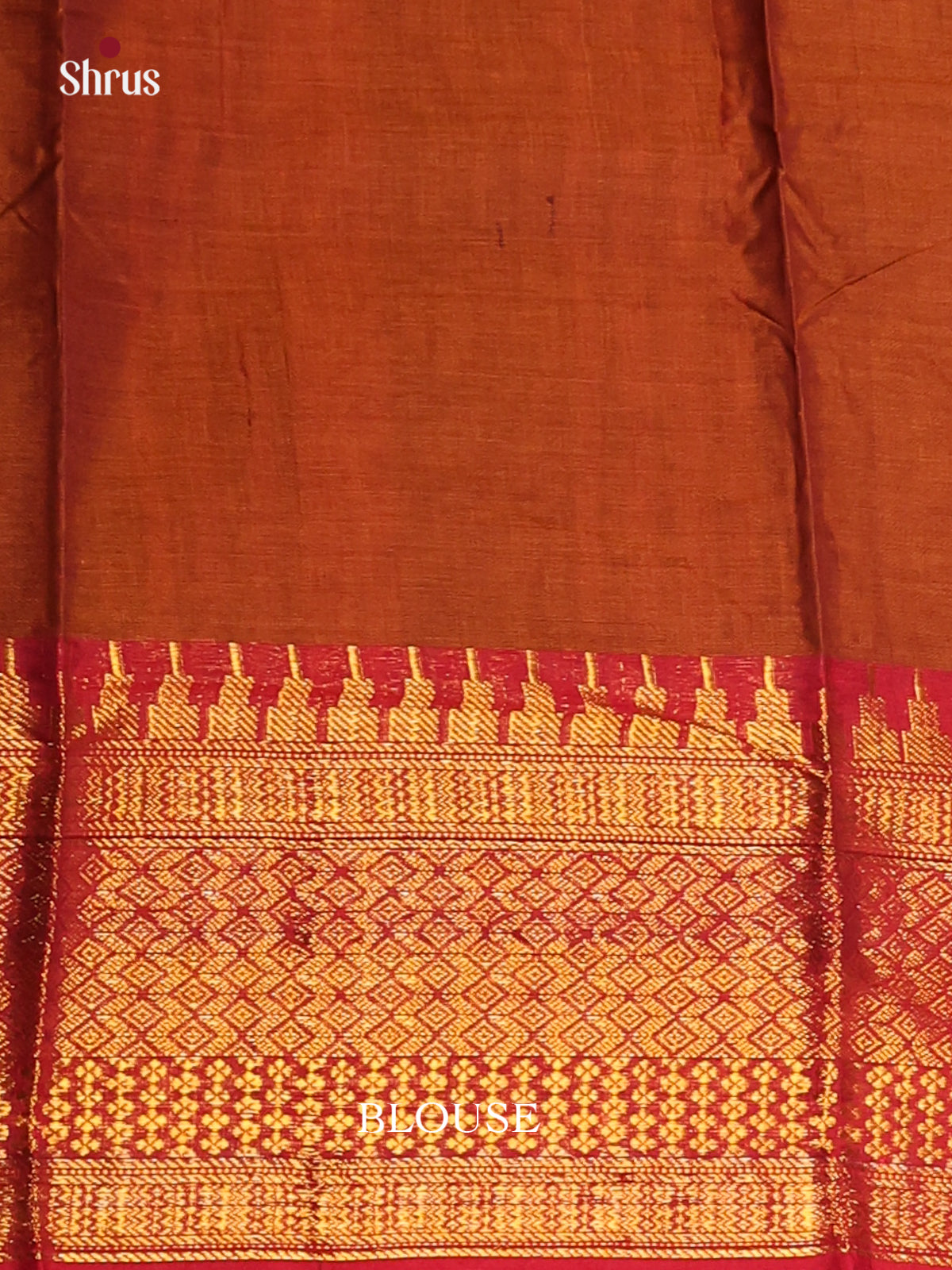 Brown with Red - Narayanpet Cotton Saree - Shop on Shrus.com