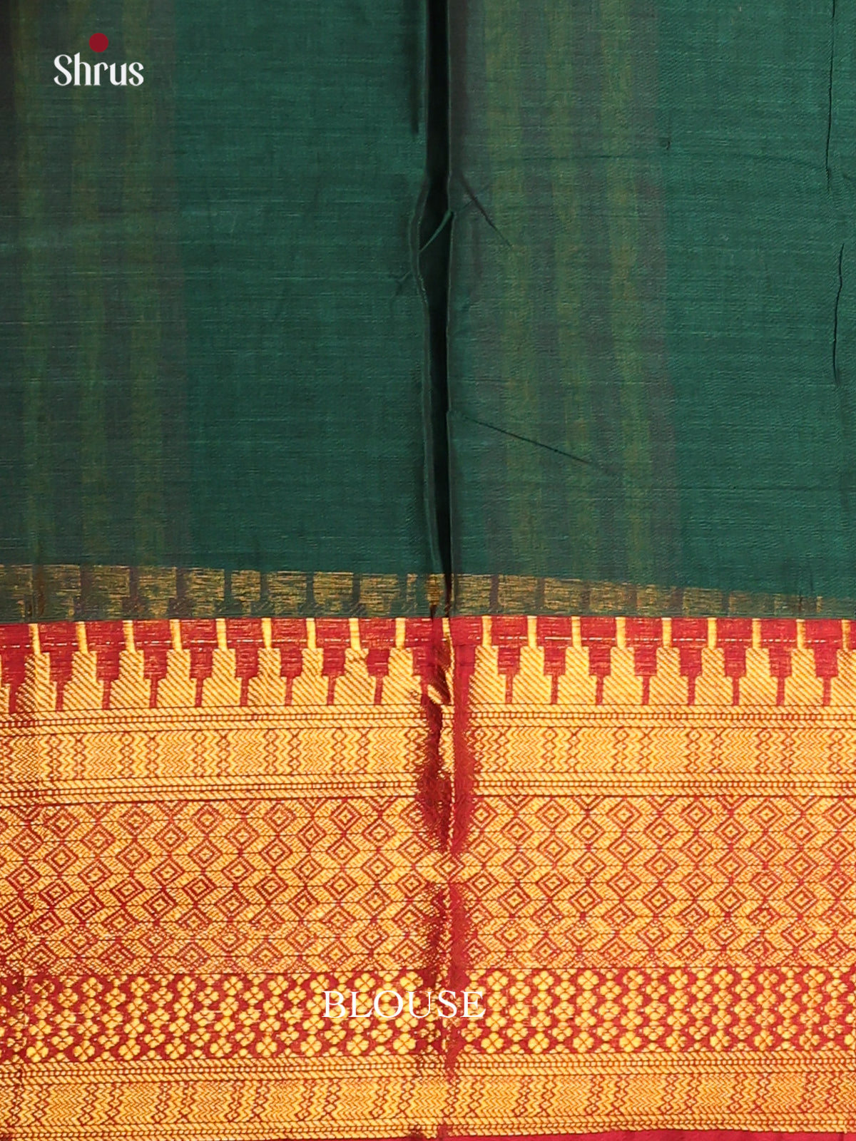 Green & Red - Narayanpet Cotton Saree - Shop on Shrus.com