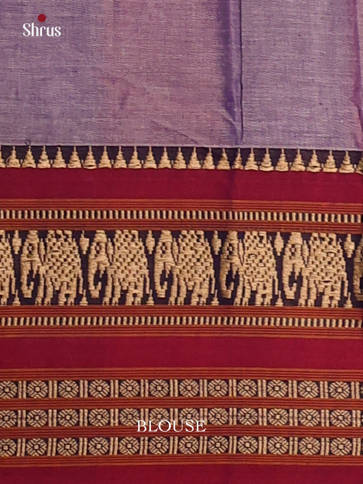 Purple with Maroon - Narayanpet Cotton Saree - Shop on Shrus.com