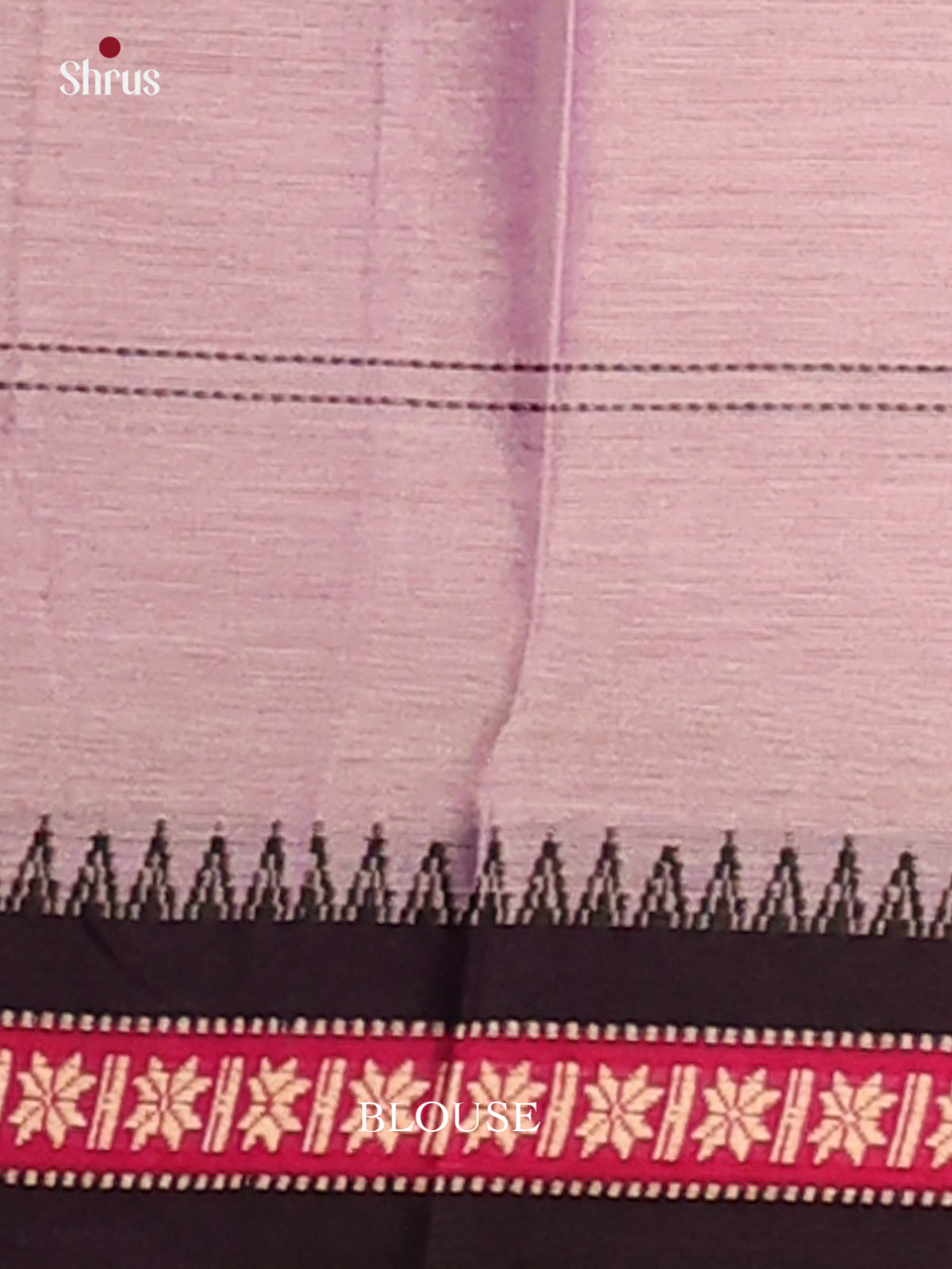 Mild Lavender & Black- Narayanpet Cotton Saree - Shop on Shrus.com