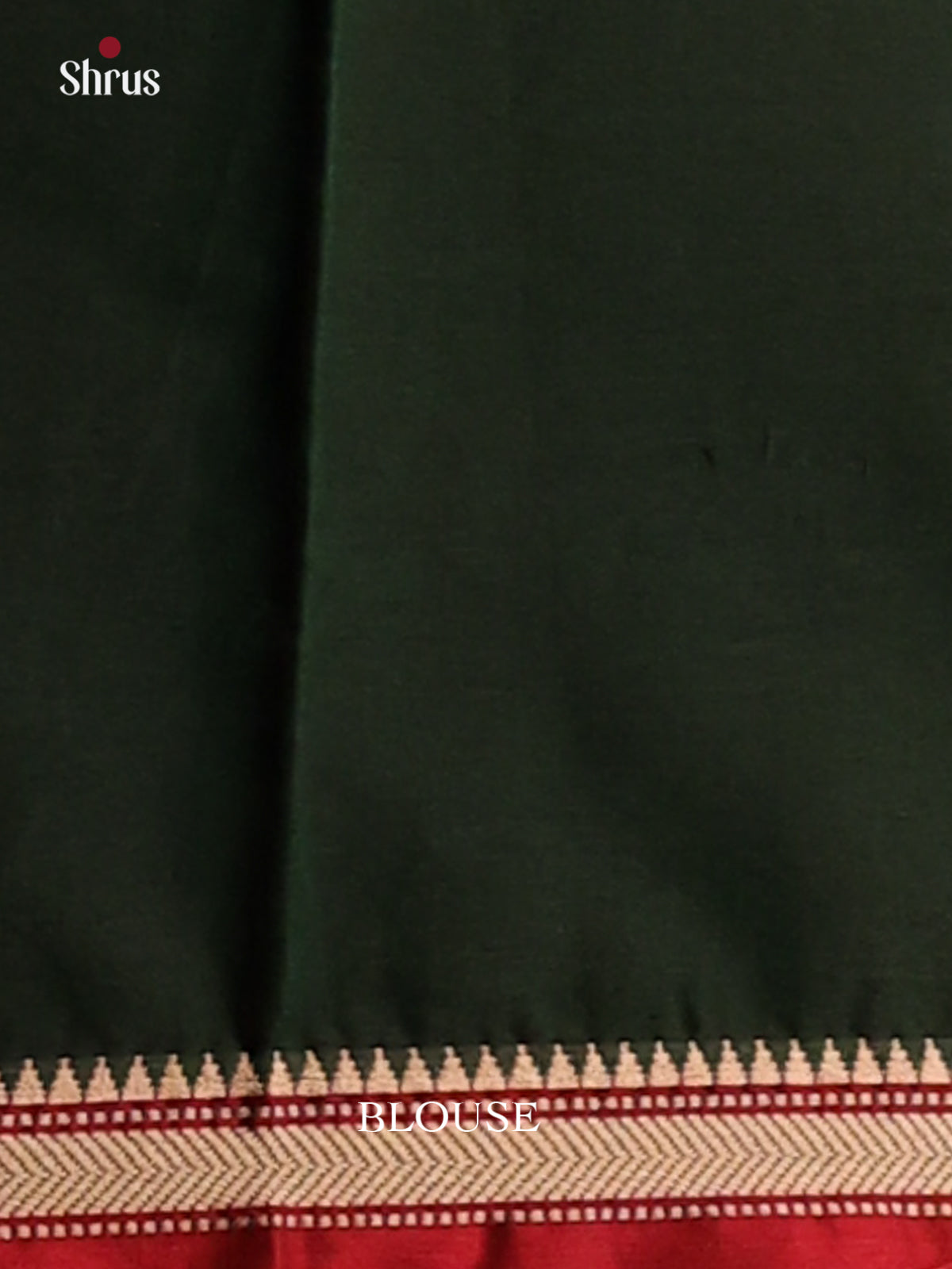 Dark green with Maroon - Narayanpet Cotton Saree - Shop on Shrus.com