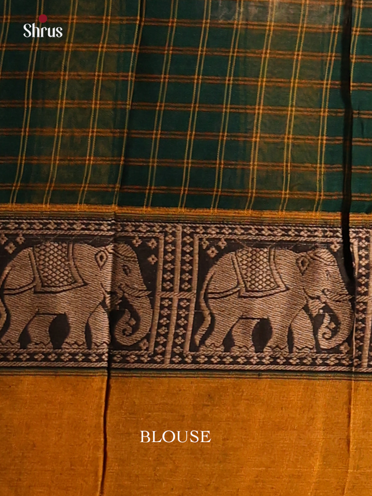 Green with Mustard - Narayanpet Cotton Saree - Shop on Shrus.com