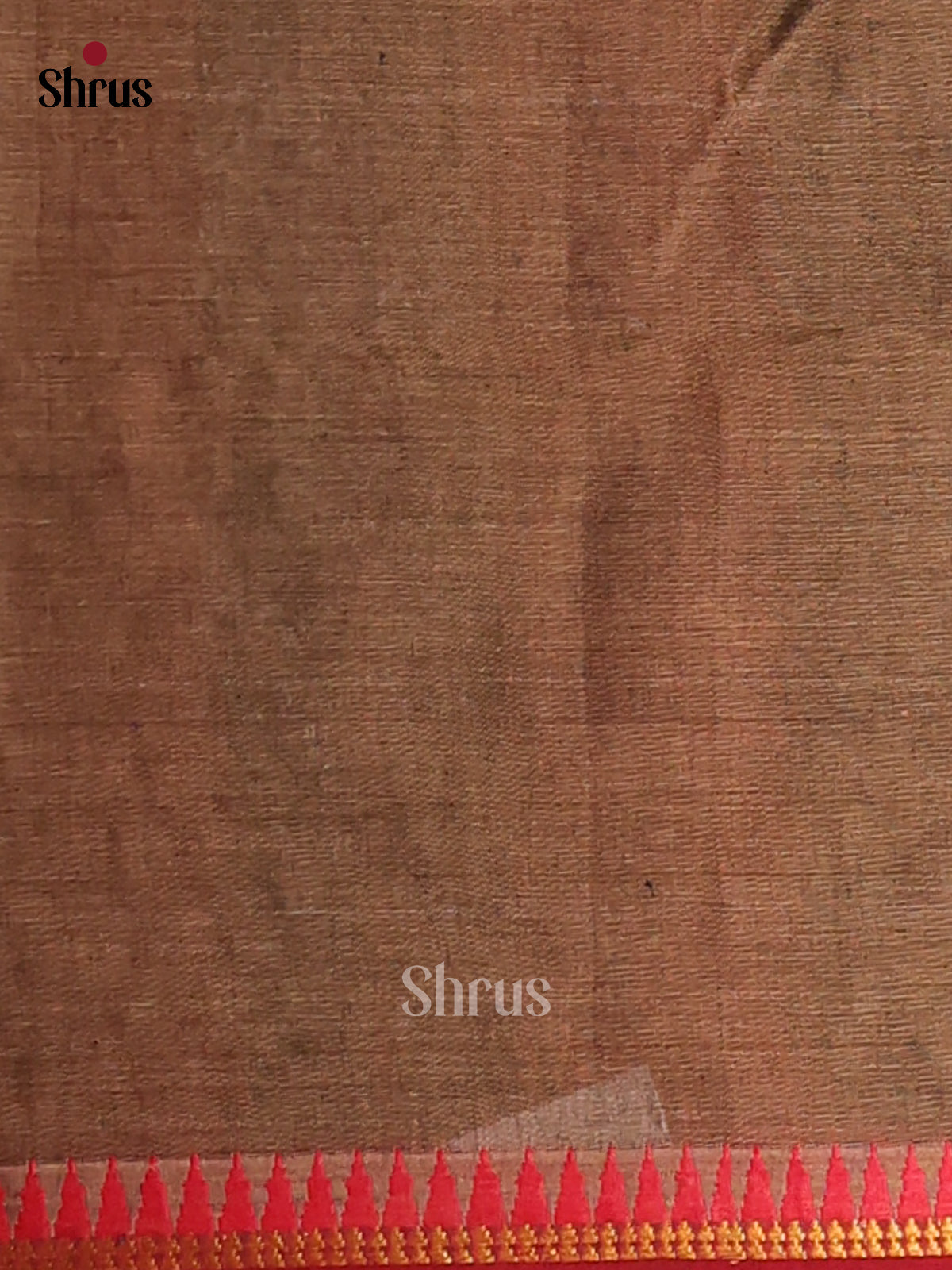 Grey with Red- Narayanpet Cotton Saree - Shop on Shrus.com