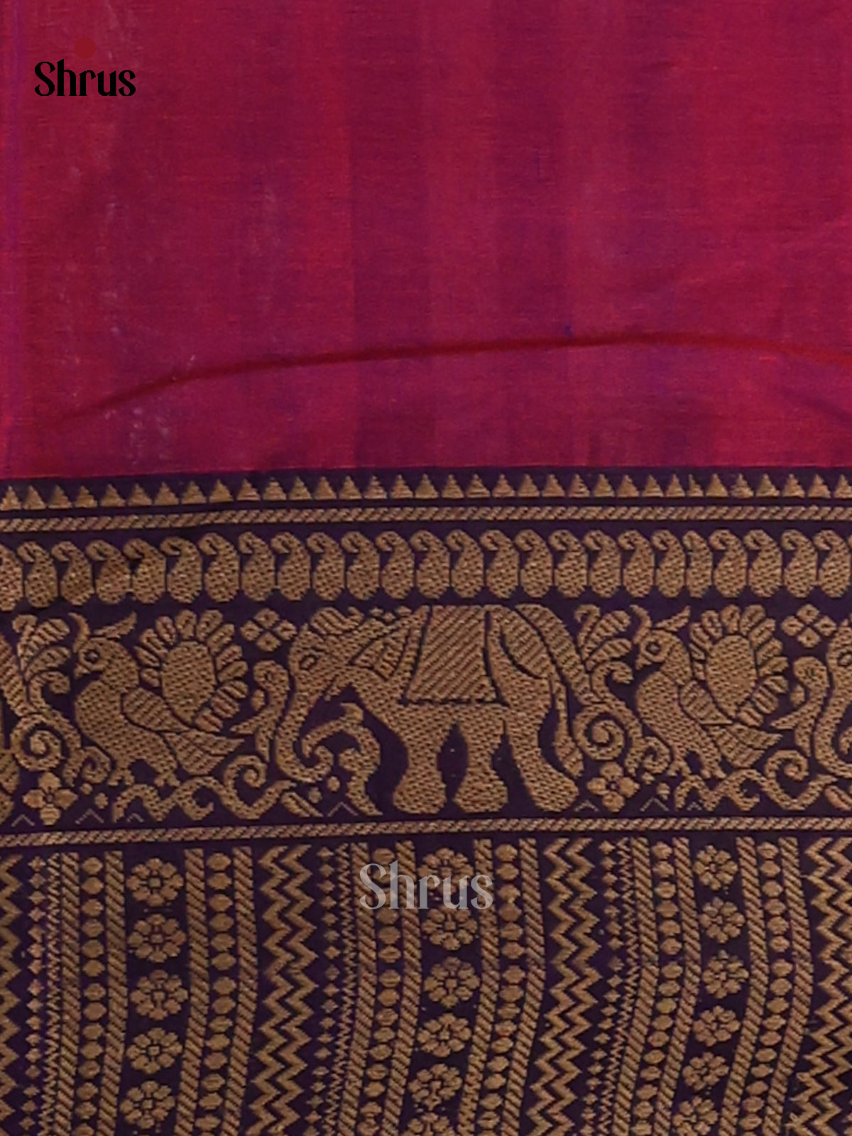 Purple & Green - Narayanpet Cotton Saree - Shop on Shrus.com